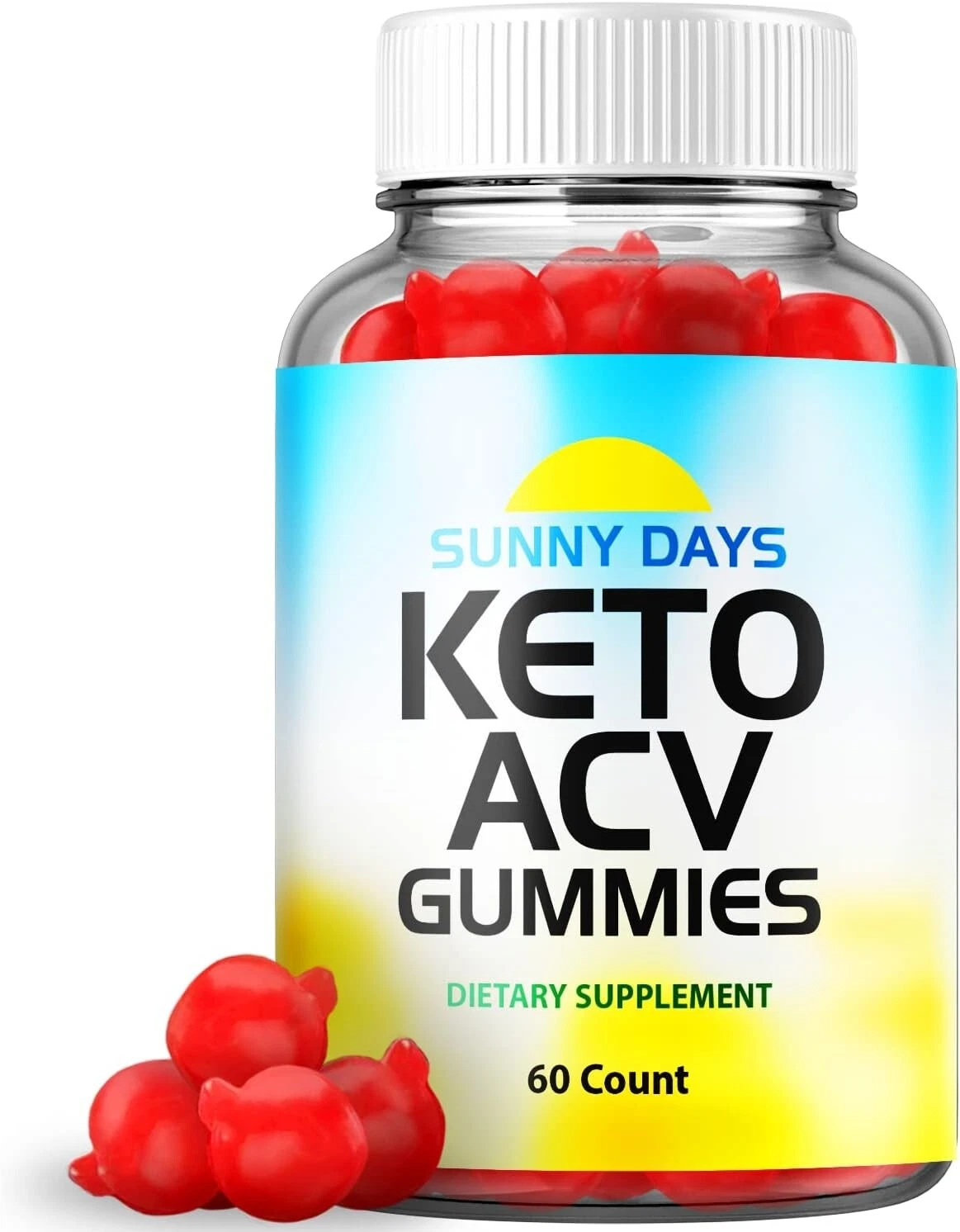 1 Pack - Sunny Days Keto ACV Gummies - Vegan, Weight Loss Supplement - 60 Gums