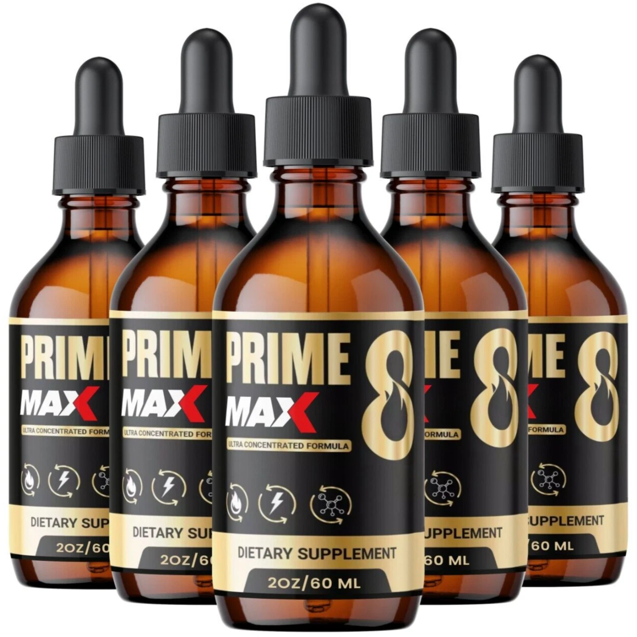Prime 8 MAX Drops for Men ED Prime8 Drops for men Enhancement ( 5 Pack )