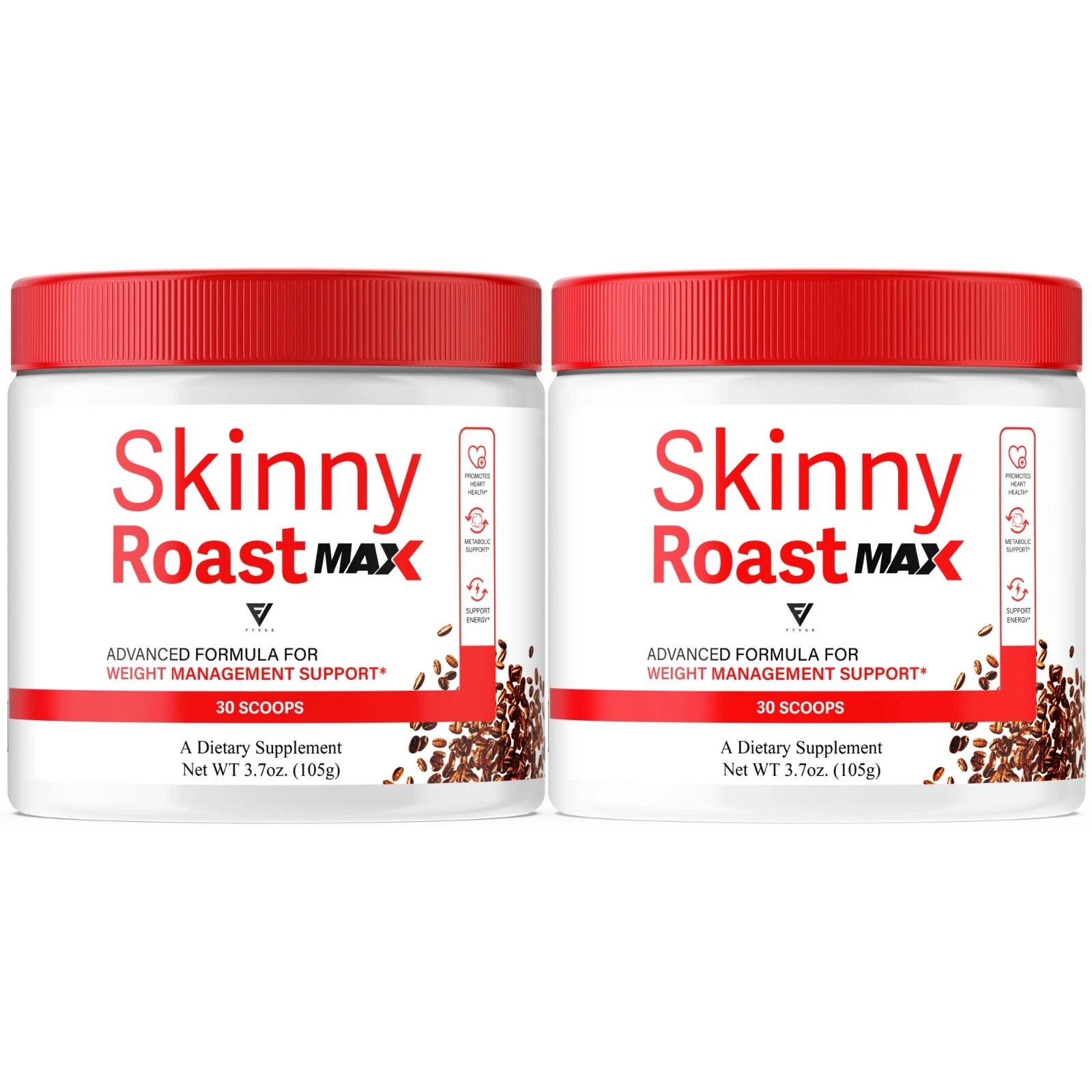 (2 Pack) Skinny Roast Weight Management Powder SkinnyRoast Energy Supplement