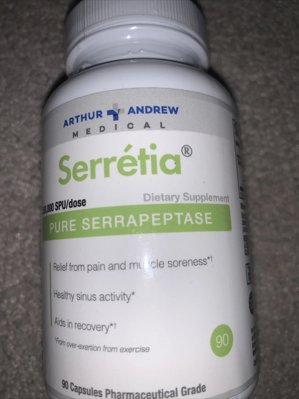 90cap Arthur Andrew Medical Serretia Pure 250,000spus Serrapeptase 2026