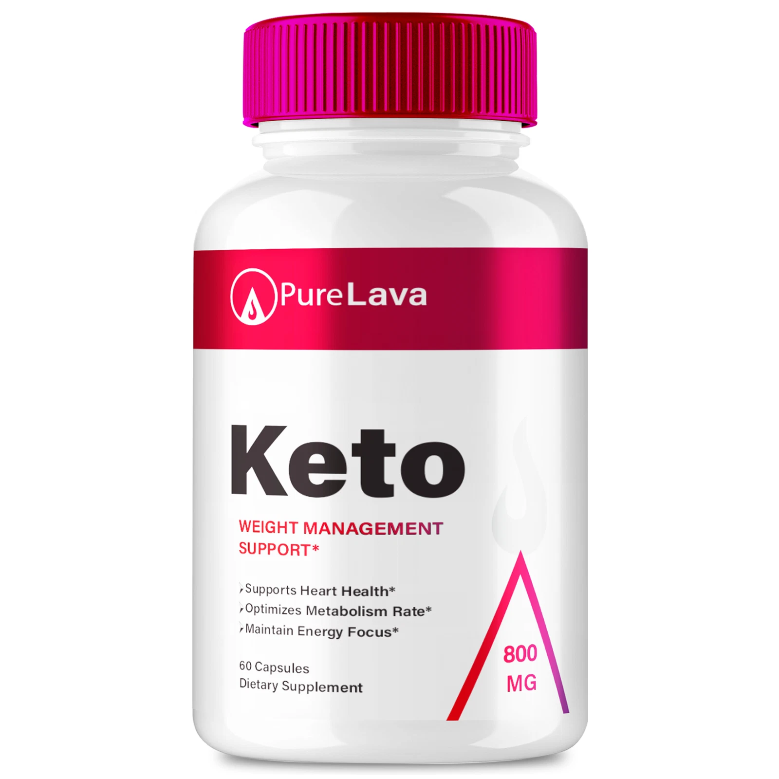 Pure Lava Keto, Weight Loss & Fat Burning Pills for Women & Men 60ct