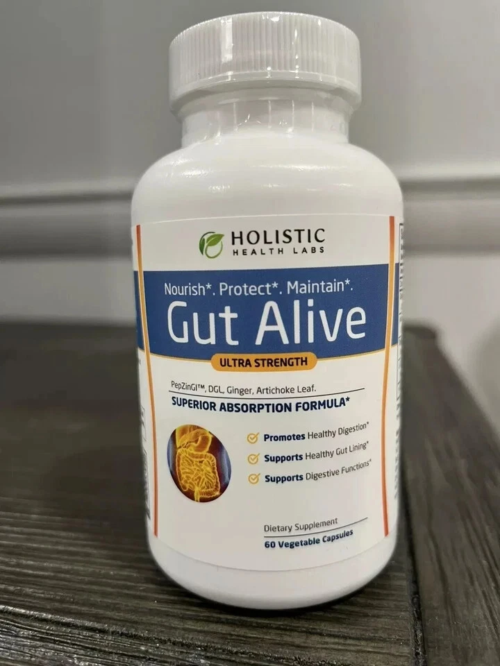 Holistic Health Labs Gut Alive Ultra Strength Superior Absorption 60 Capsules