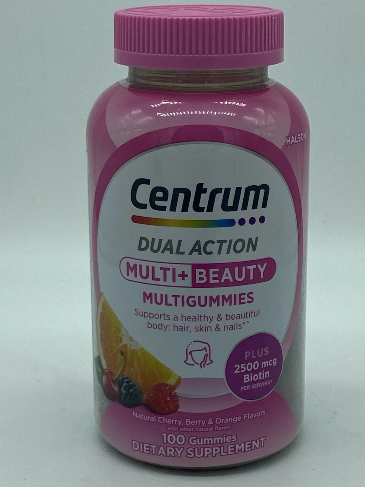 Centrum MULTI+BEAUTY MultiGummies, Natural Cherry, Berry, Orange 100ct • 11/2025