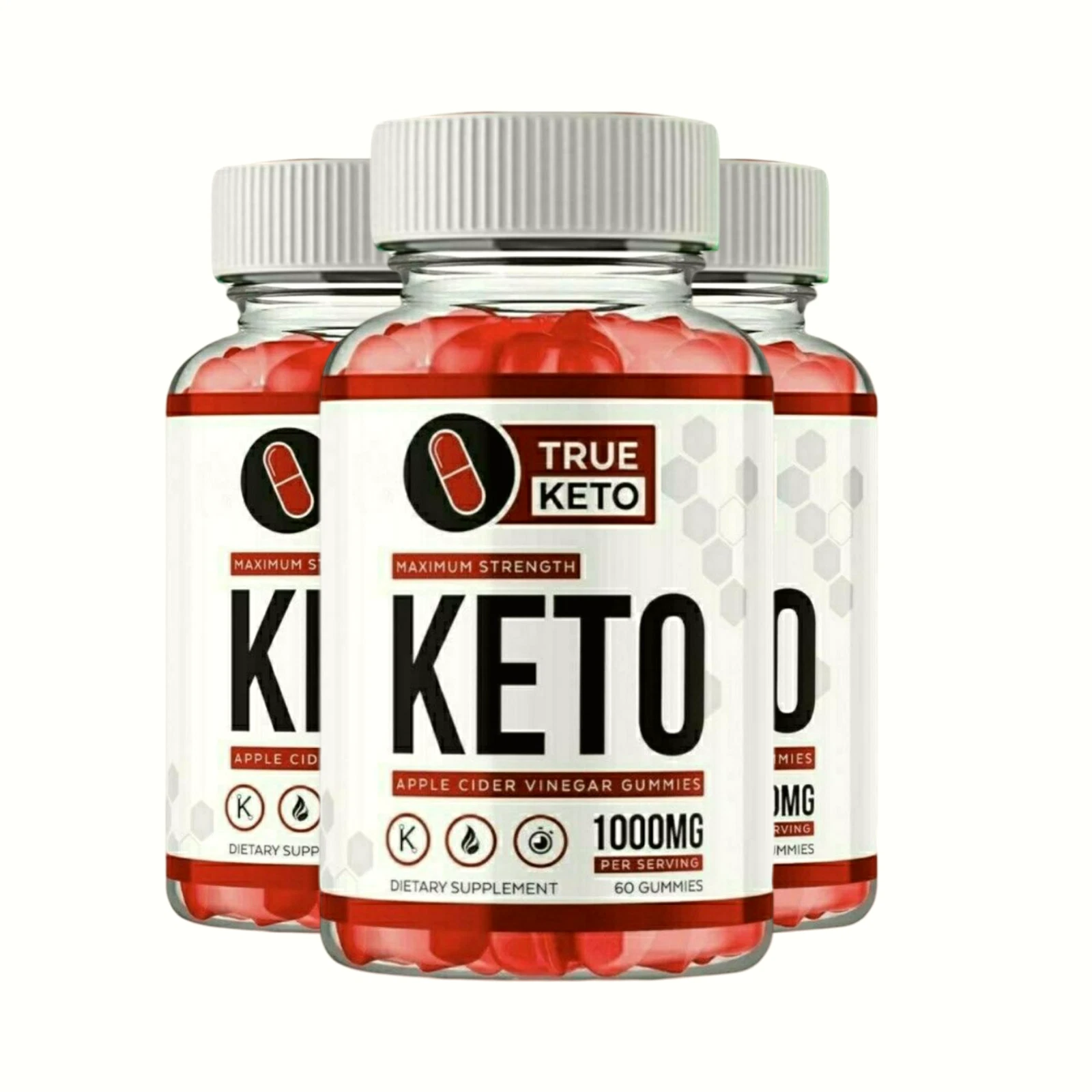 3-Pack True Keto ACV Gummies, TrueKeto Gummies For Weight Management-180 Gummies