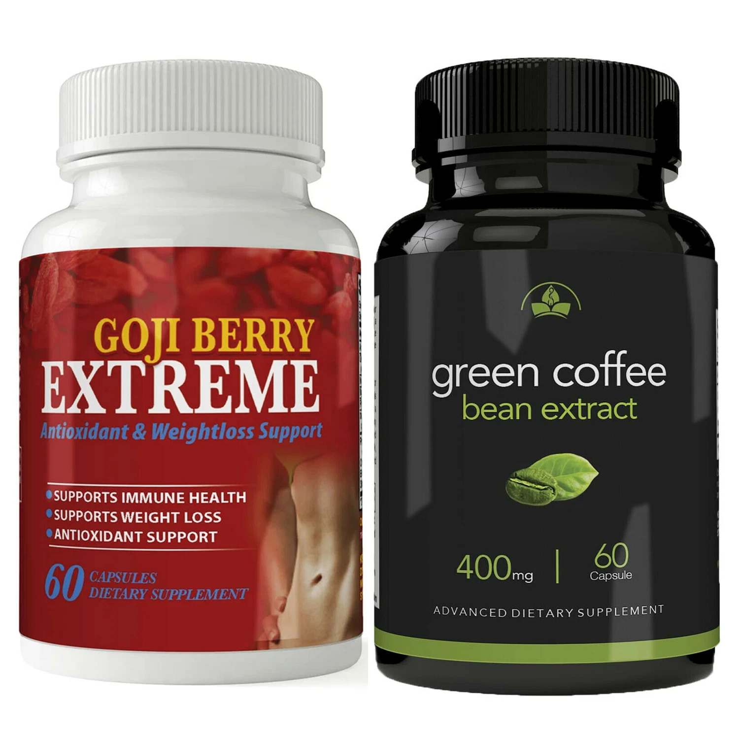 Goji Berry Supports Immune Health & Green Coffee Bean Weight Loss Diet Capsules