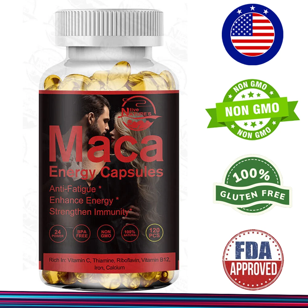 Maca Root 120 Capsules - Sexual Health Libido Booster Vegan Peruvian Ginseng NEW