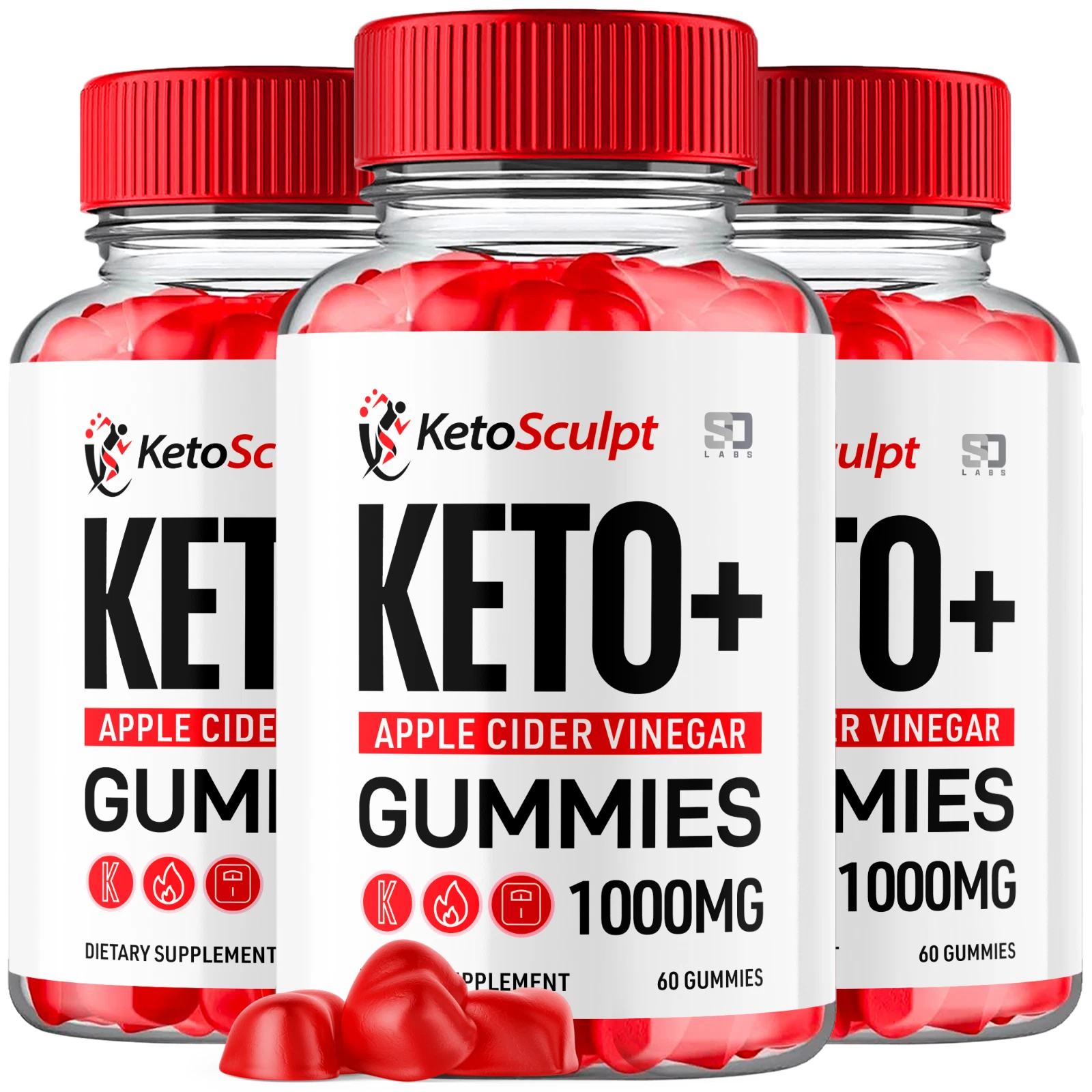 (3 Pack) Keto Sculpt Gummies - Keto+ ACV Gummy For Balanced Lifestyle - 180 Gums