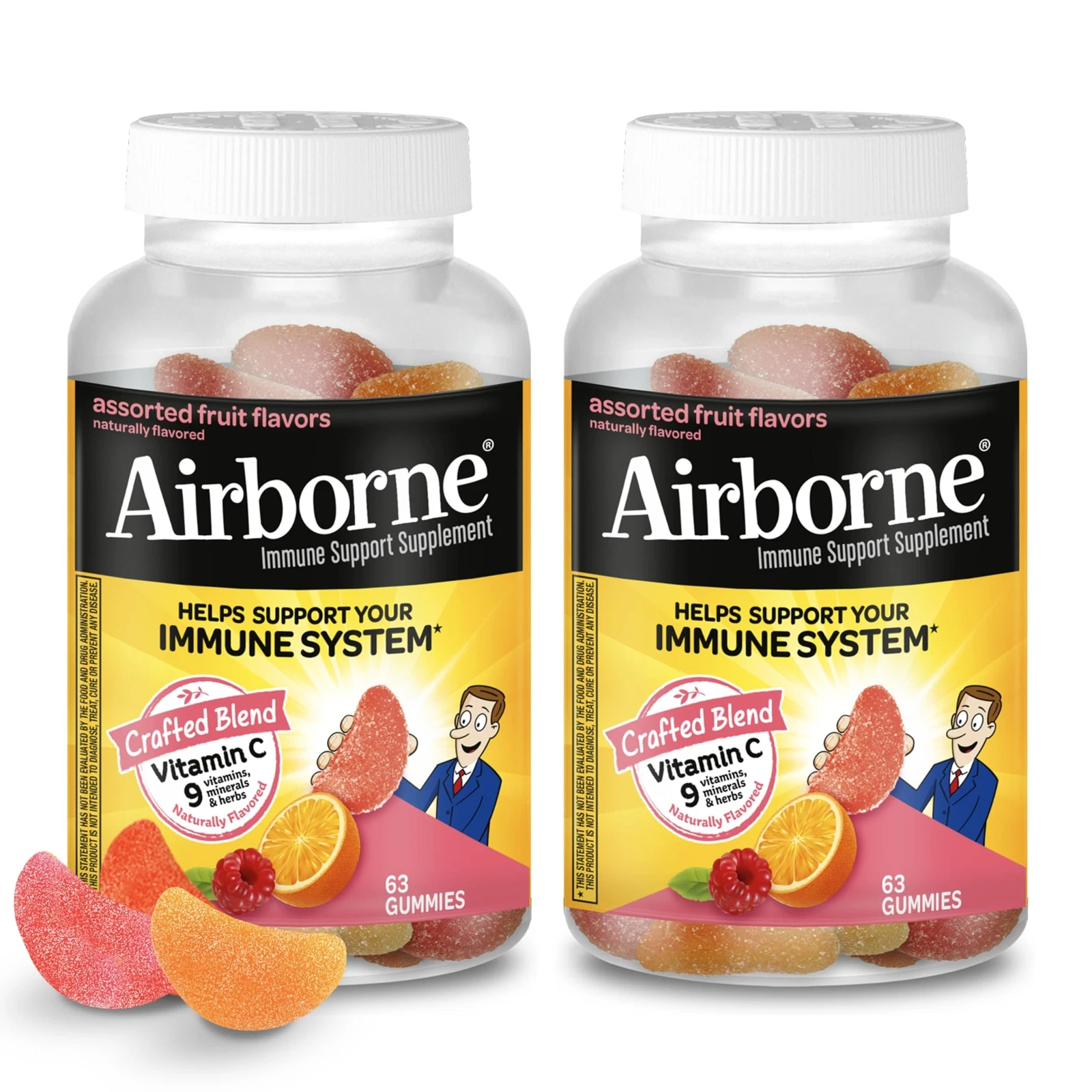 Airborne 750mg Vitamin C Gummies for Adults, Immune Support Gummies with