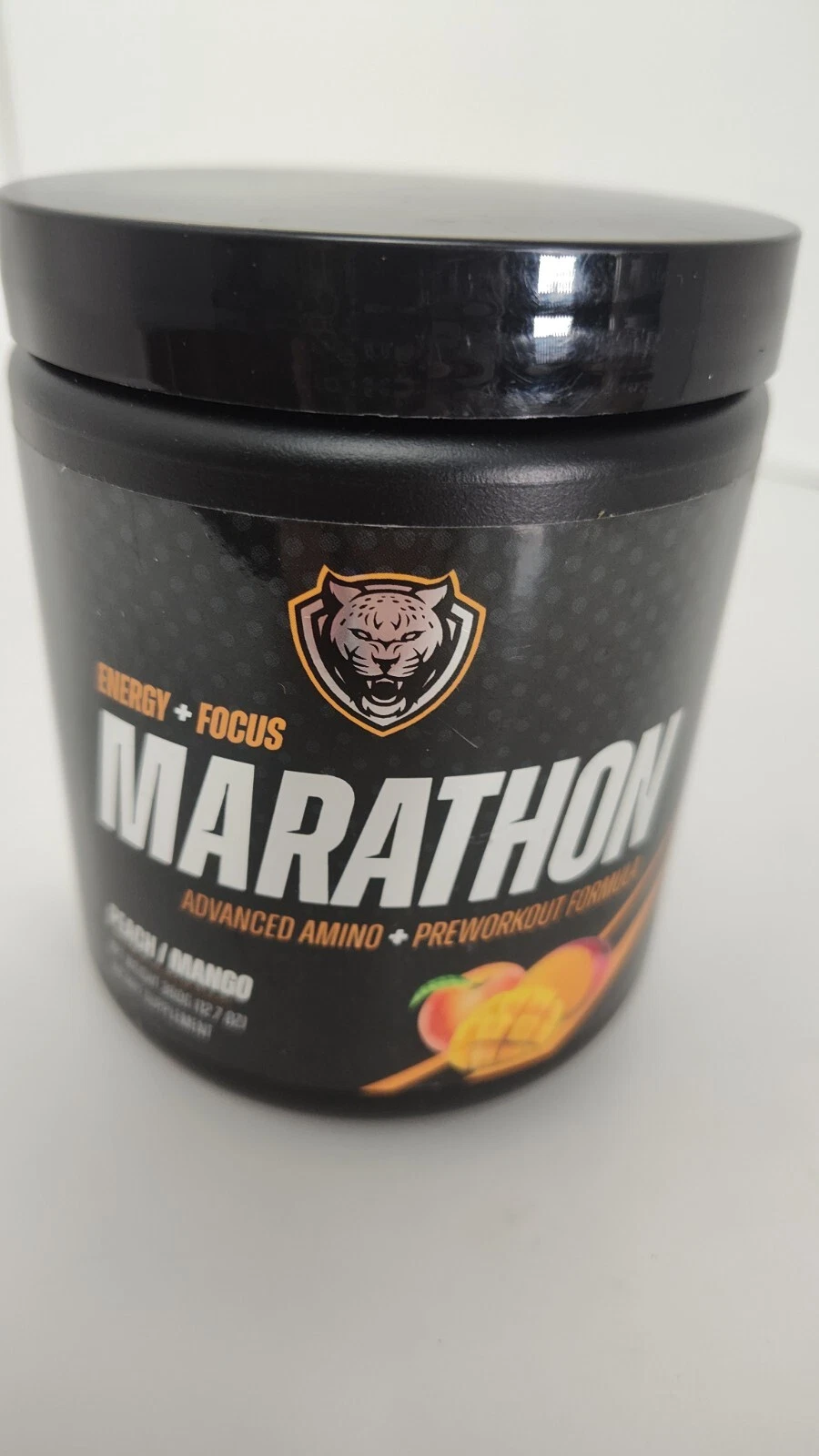 Marathon, Advanced Amino + Preworkout Formula, Peach Mango, 12.7 oz (360 g)