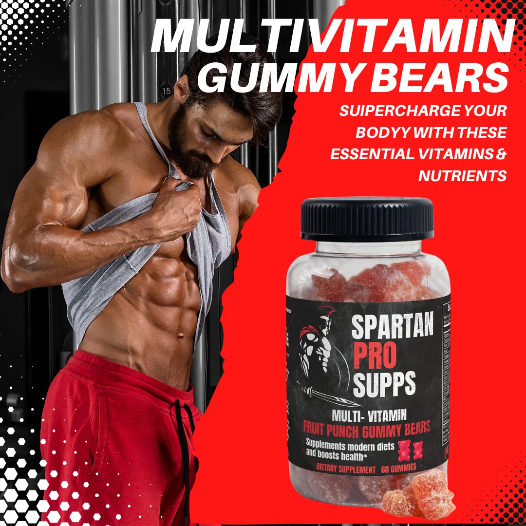 Multivitamin Bear Gummies ( 30 Servings - Strawberry ) - Spartan Pro Supplements