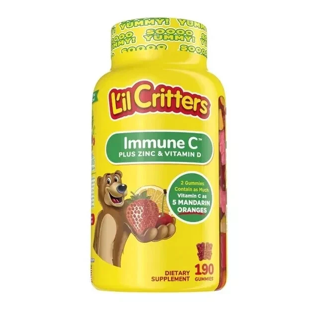 L'il Critters Immune C Kids Gummy Vitamin, Fruit Flavored, 190 Count exp 10/2025