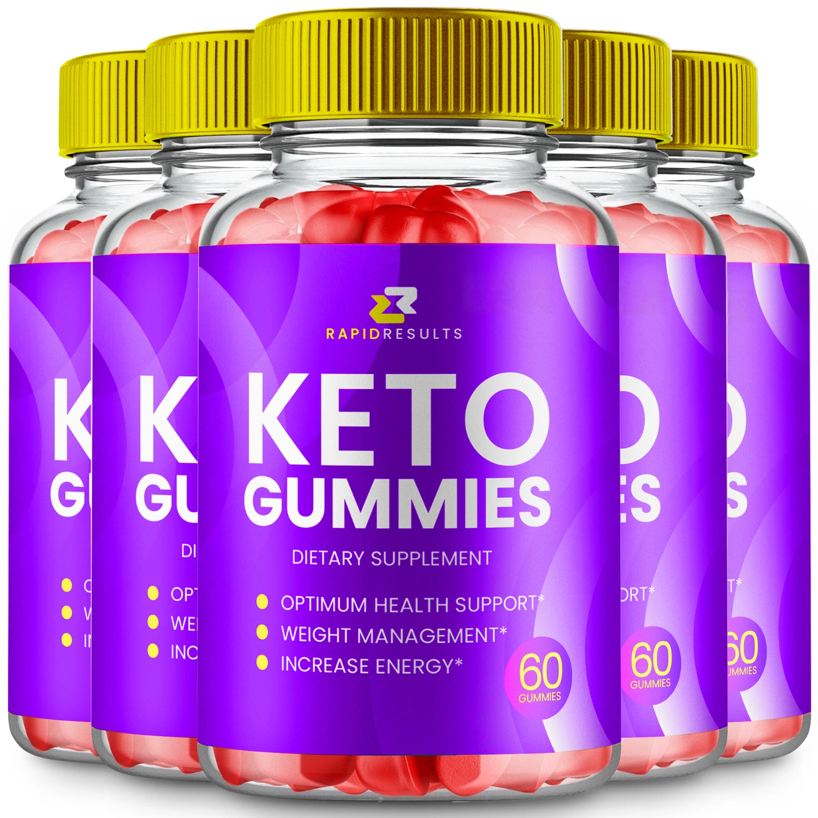 (5 Pack) Rapid Results Keto Capsules, Weight Management Pills (300 Capsules)