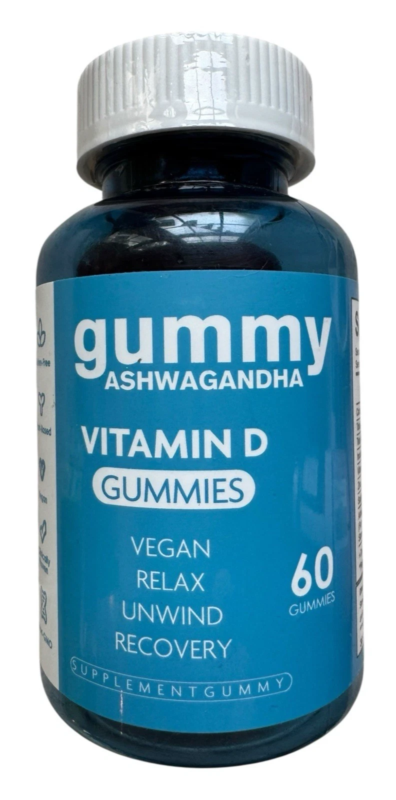 Ashwagandha + Vitamin D Gummies for Stress Support - 60 Count - Ex: 10/26