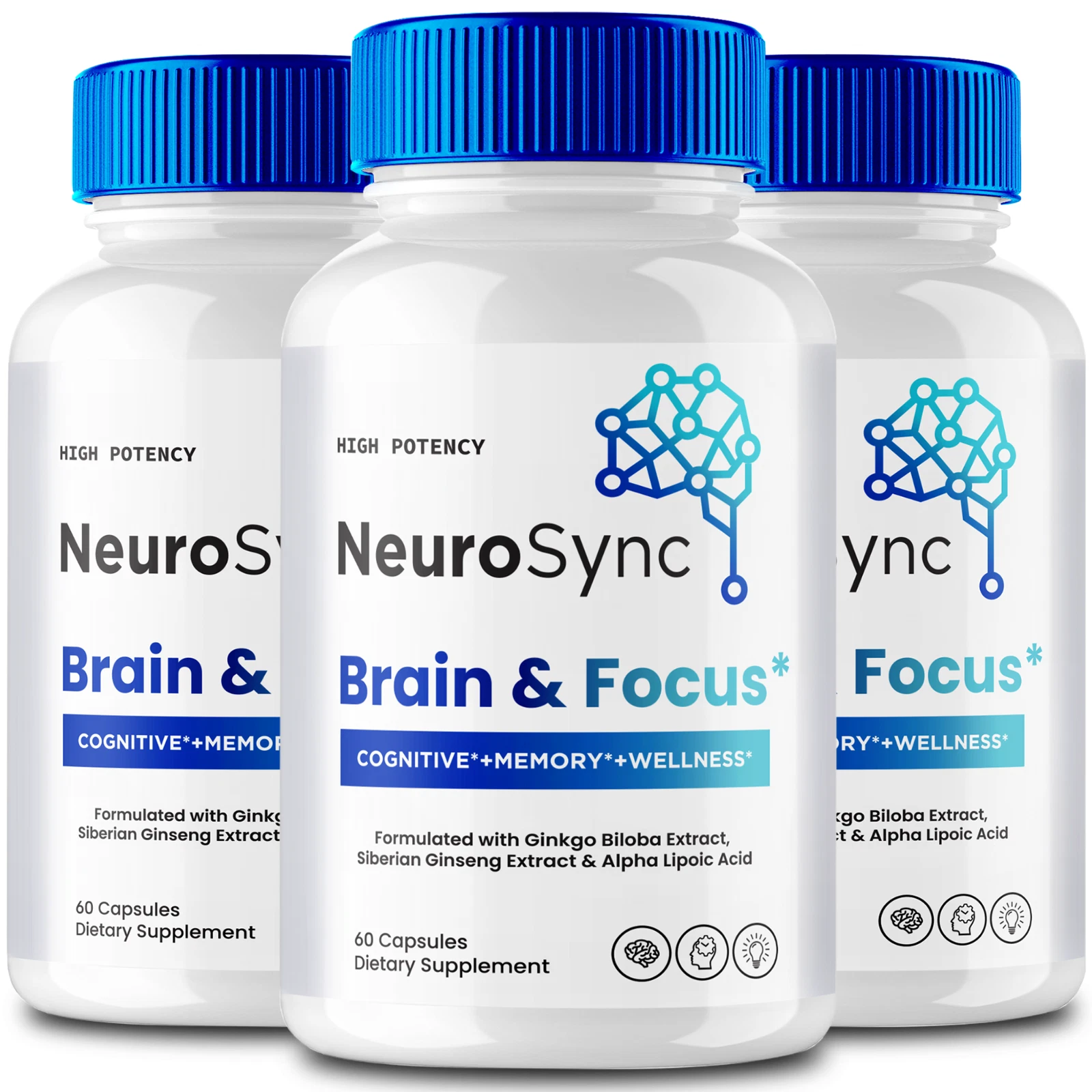 (3 Pack) Neurosync Brain & Focus Cognitive Pills to Improve Memory & Brain Fog