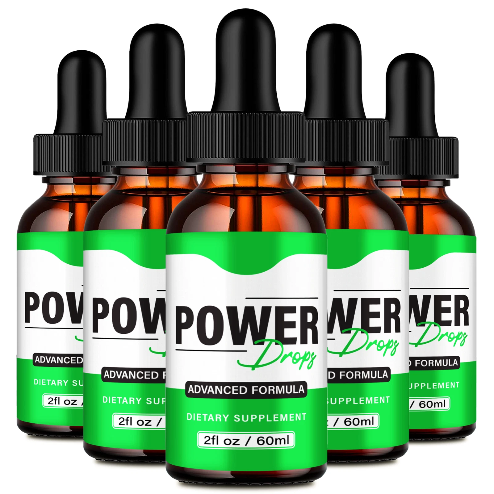(5 Pack) Power Drops for Men, Power Liquid Drops Prostate Health Supplements