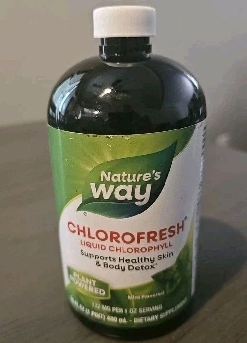 Nature's Way Chlorofresh, 16 fl oz Liquid Chlorophyll, Natural Mint Flavor 3/26
