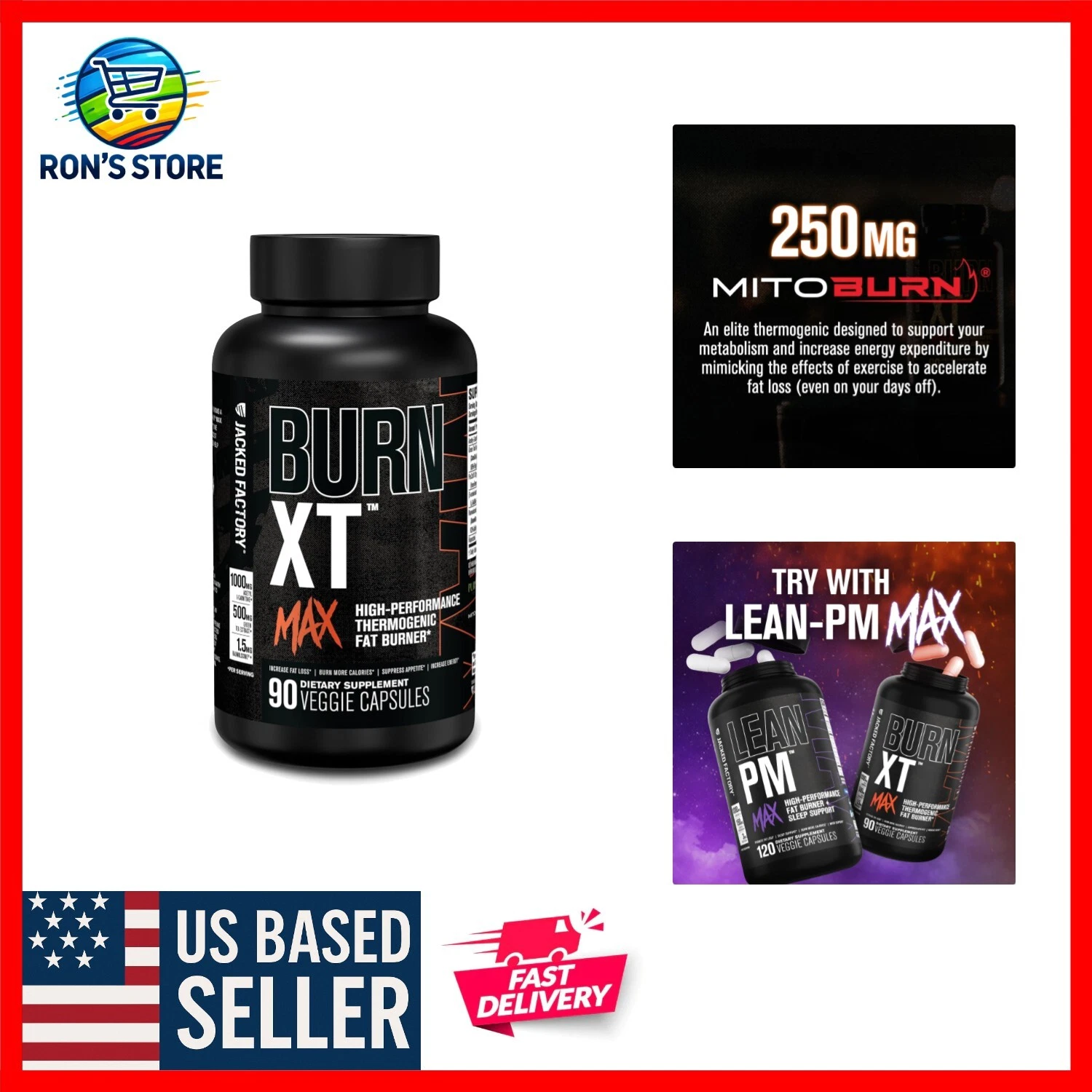 Burn-XT Max: High-Energy Fat Burner & Appetite Control – 90 Vegetarian Capsules