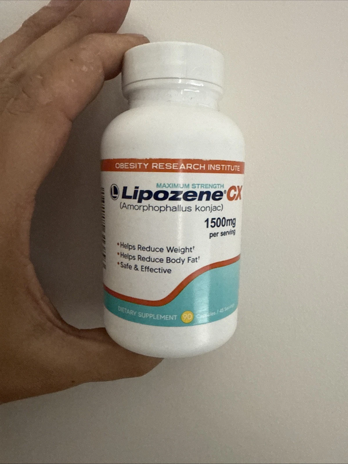 LIPOZENE Maximum Strength Weight Loss Supplement 1500mg 90 Caps *EXP 04/2026*