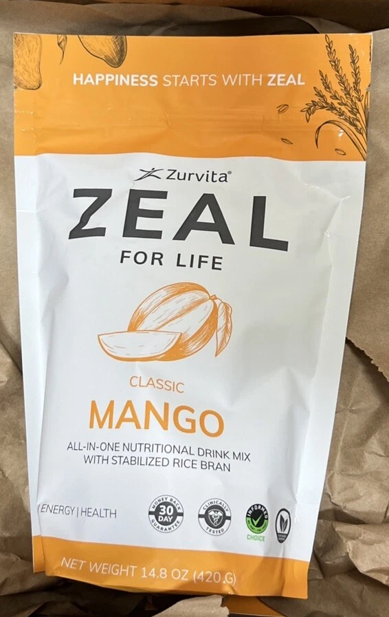 Zurvita Zeal for Life 30-Day Wellness Bag, 420 Grams, Mango