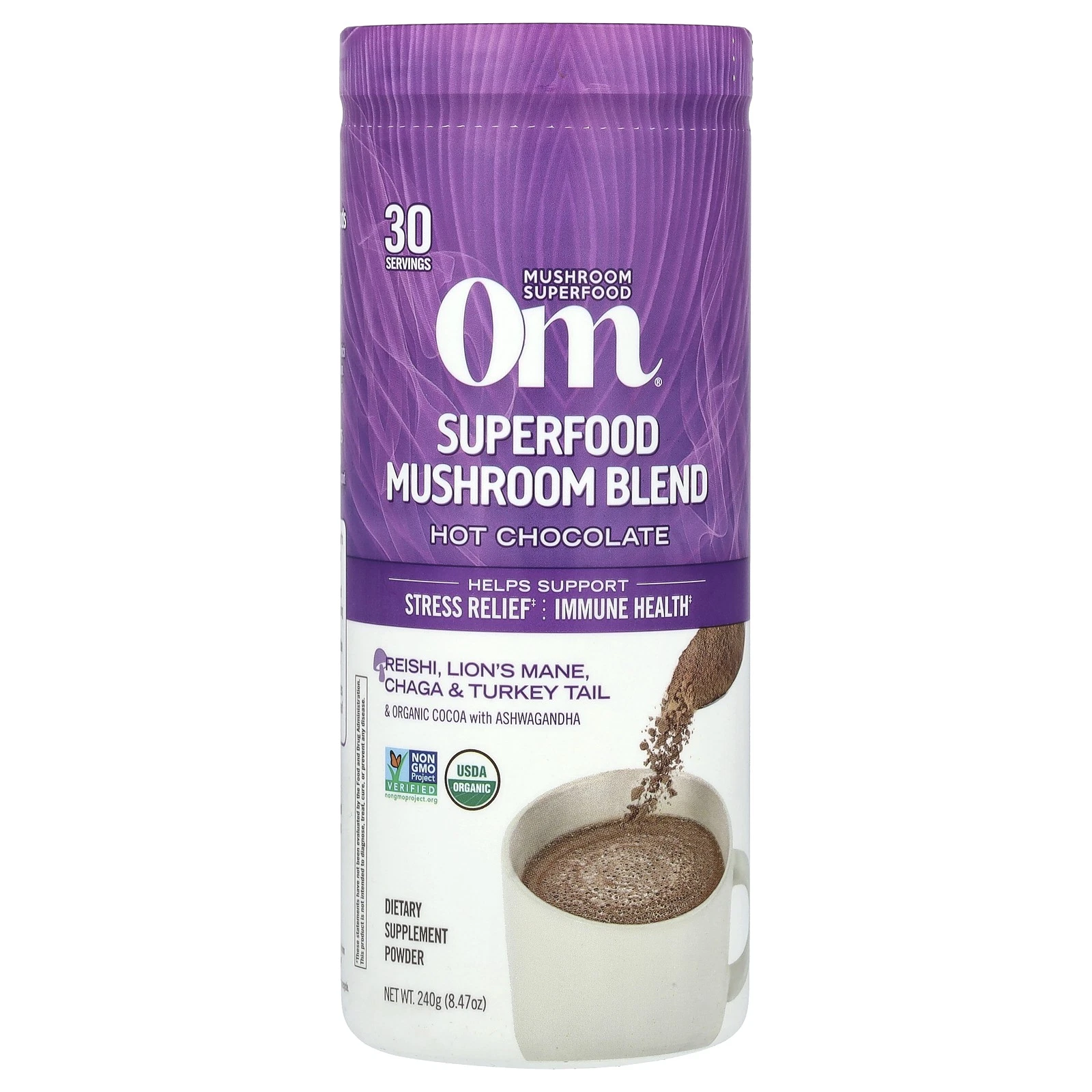 Superfood Mushroom Blend, Hot Chocolate, 8.47 oz (240 g)