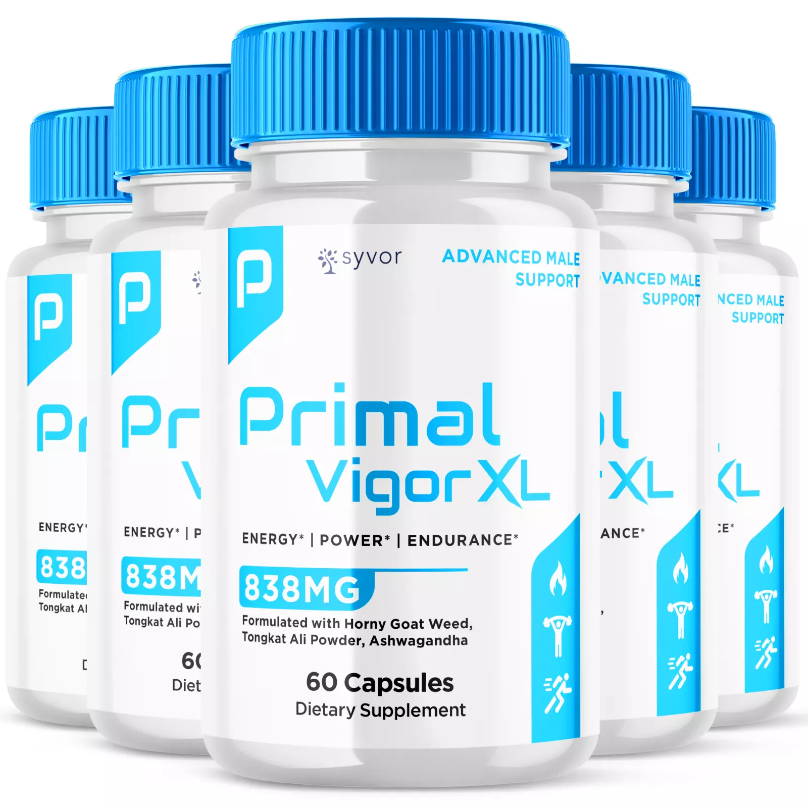 Primal Vigor XL Support Vitamin Maximum Strength Supplement for Men 300 Capsules