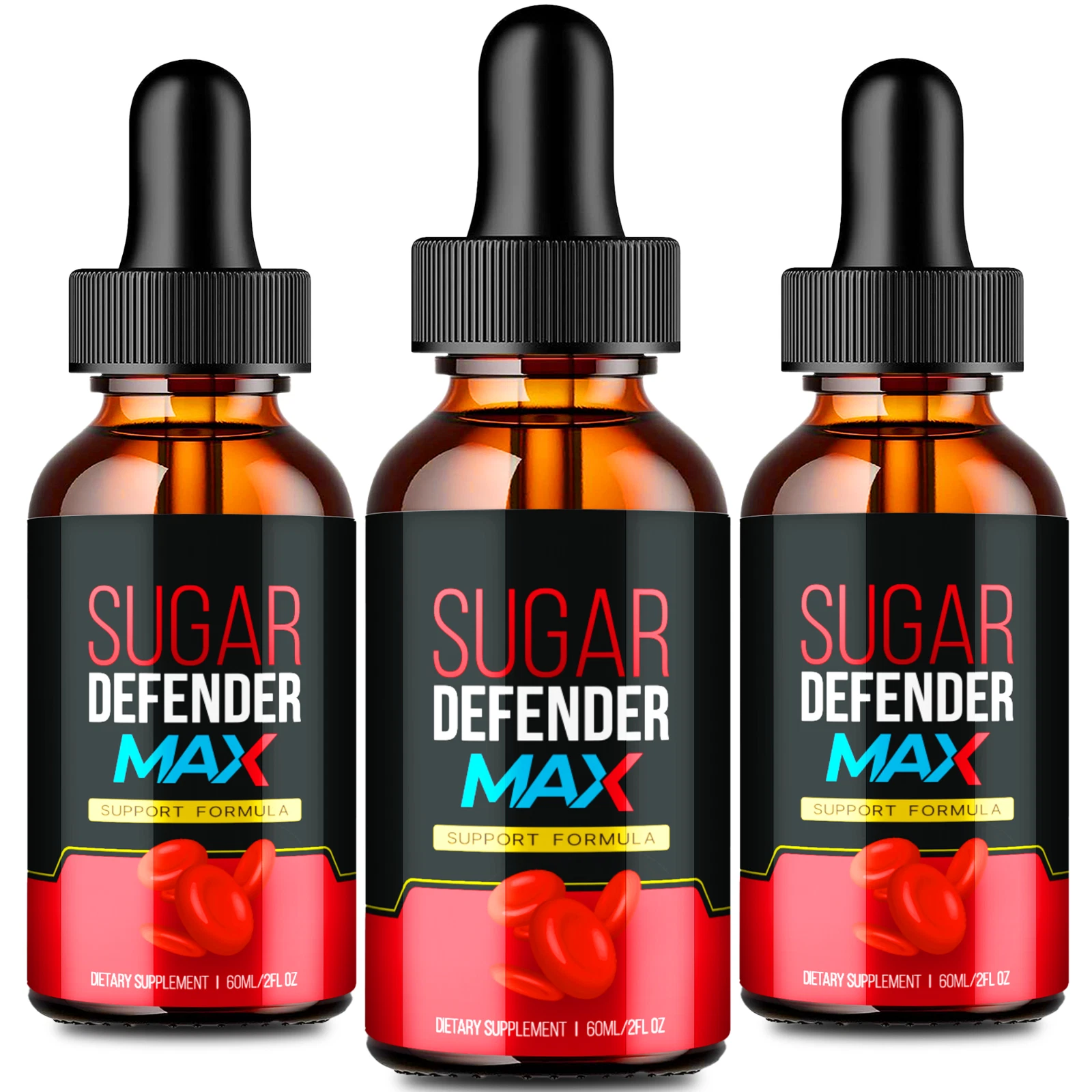 Sugar Defender Drops Max Blood Sugar Support Supplement Official Formula -3 Pack