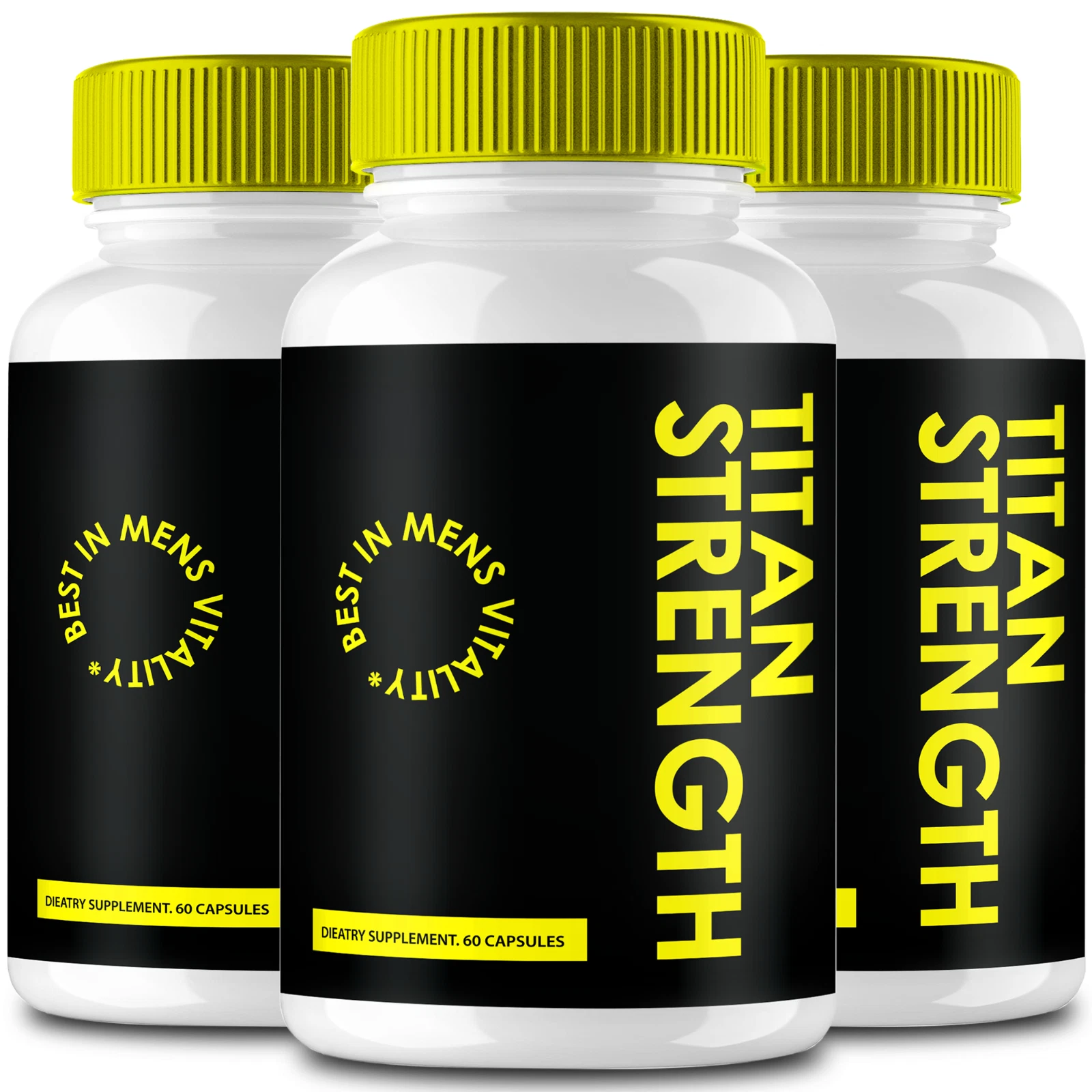 (3 Pack) Titan Strength Men Capsules - Male Pills Support to Boost Performance