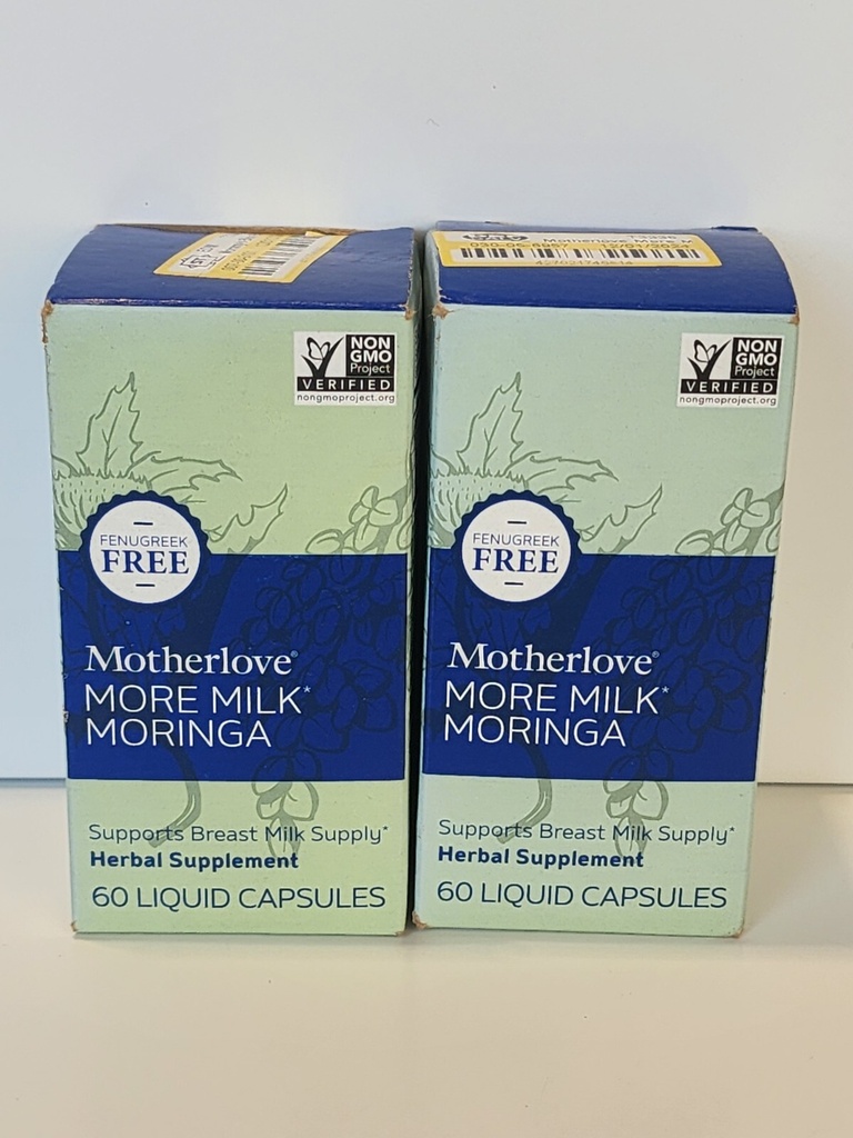 Motherlove More Milk Moringa Herbal Supplement 60 Capsules Each, Expires 01/2026