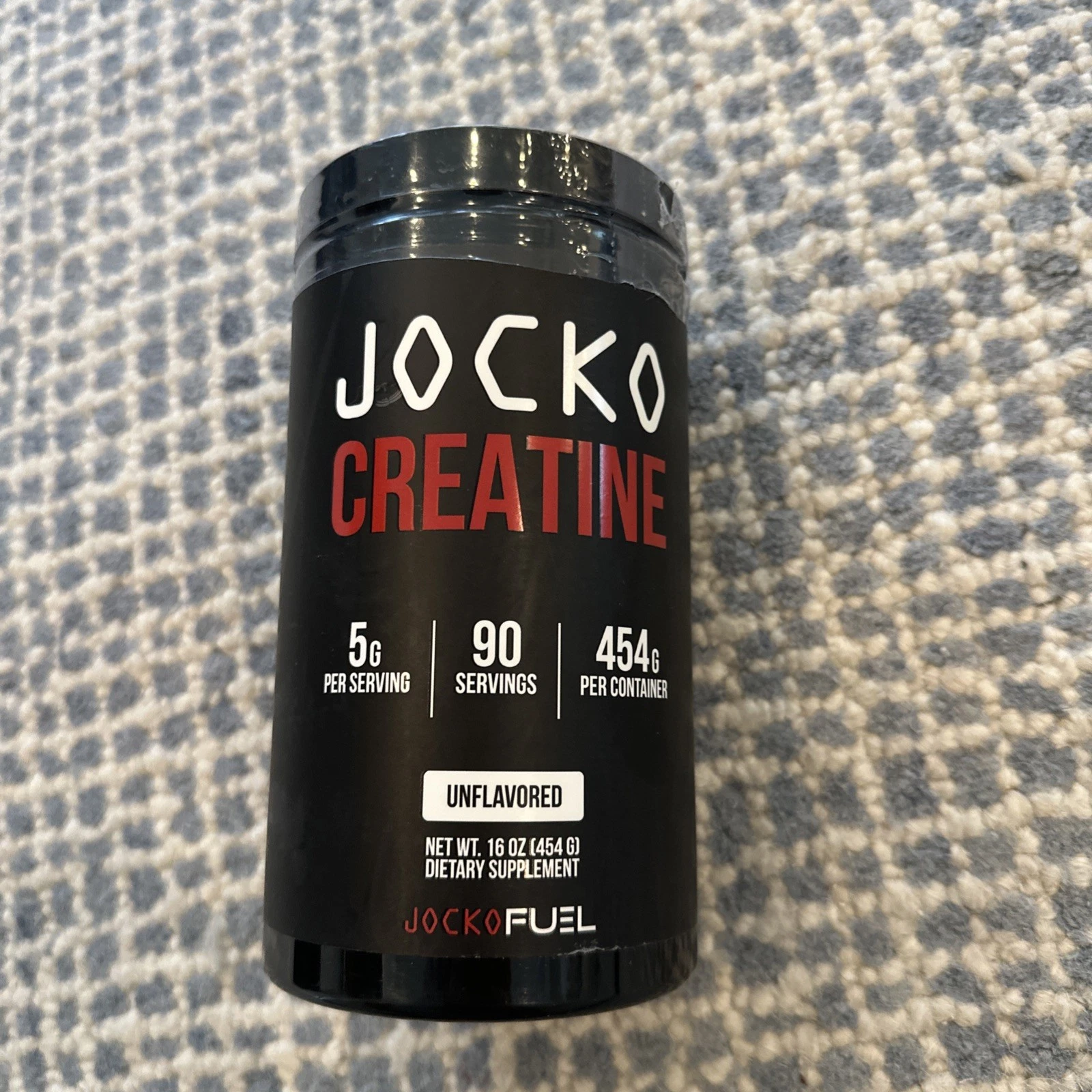 JOCKO Creatine Monohydrate Powder 454Grams 16 Ounces Unflavored 90 Servings New