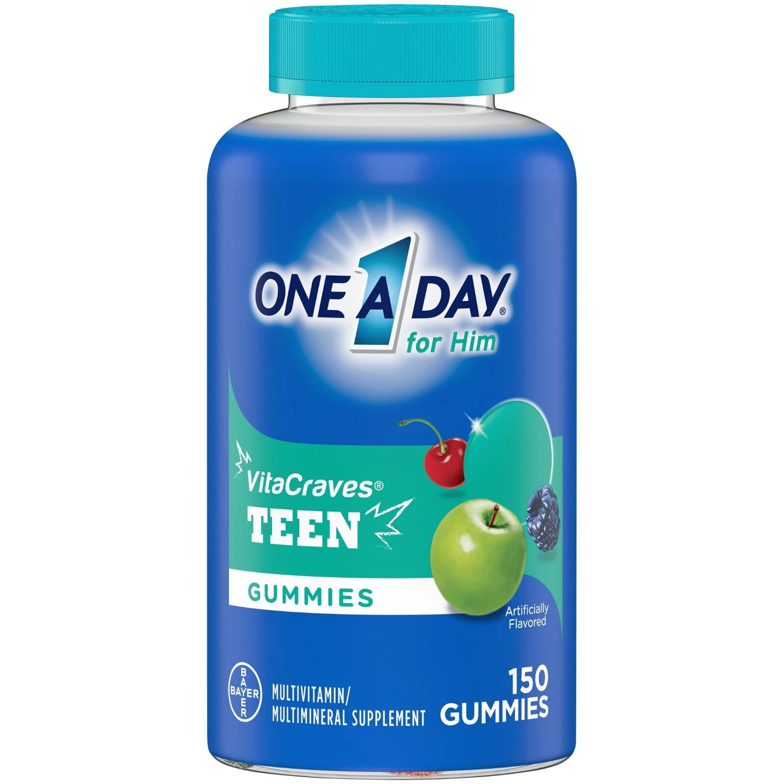 One A Day Teen For Him Multivitamin Gummies, 150 Count