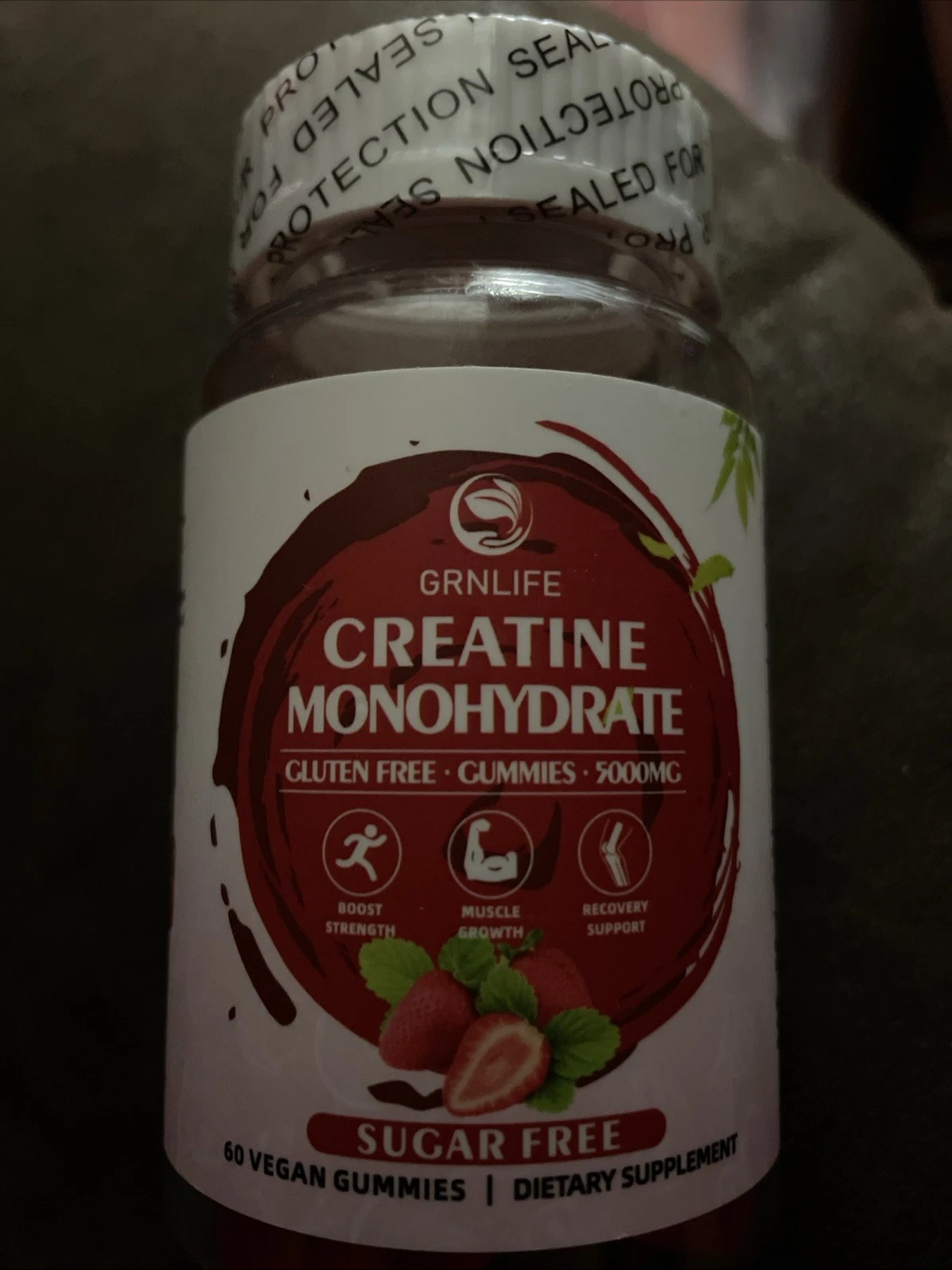 Grnlife Creatine Monohydrate Vegan Gummies 60 Ct