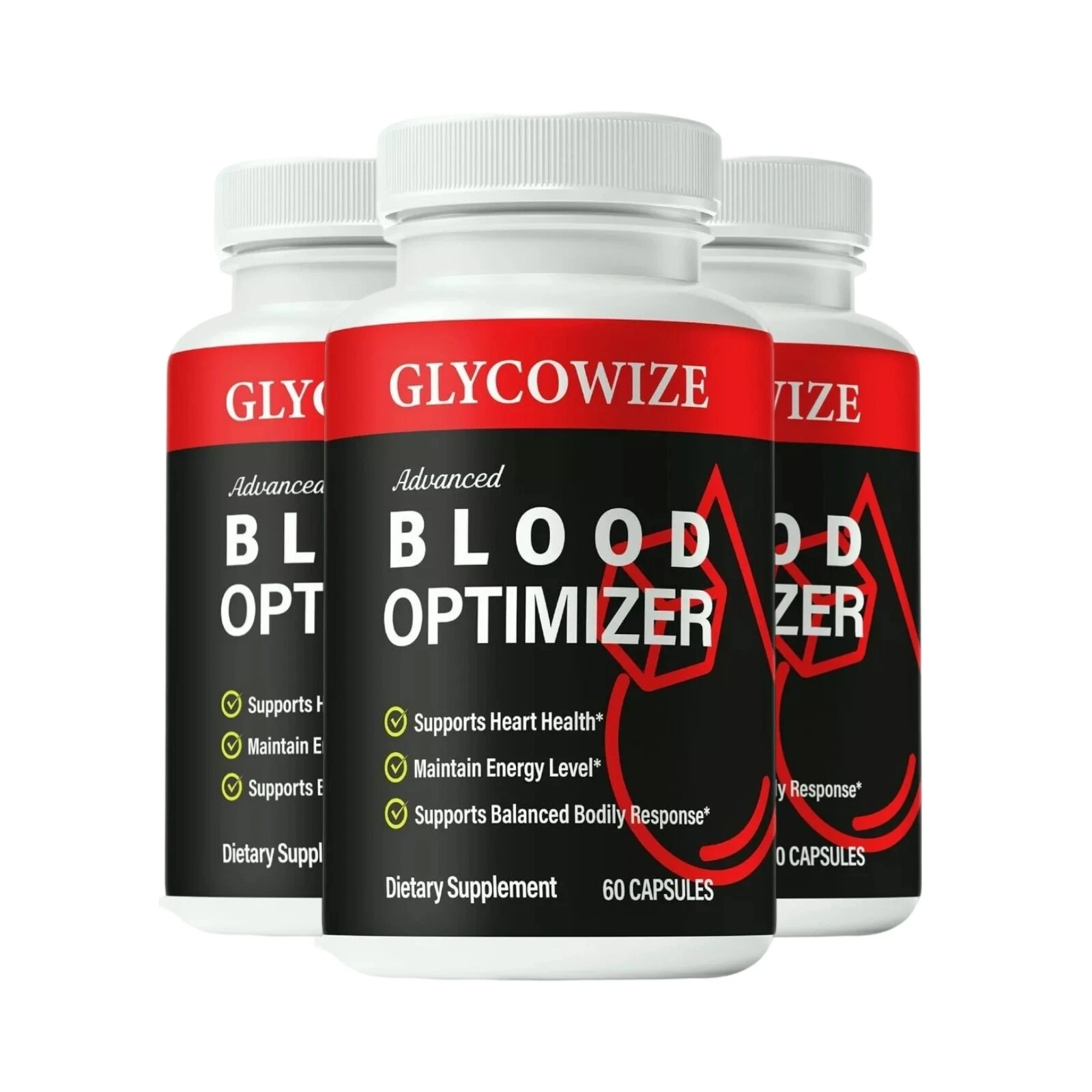 3-Pack Glycowize Blood Optimizer - Glyco Wize Blood Support Pills (180 Capsules)