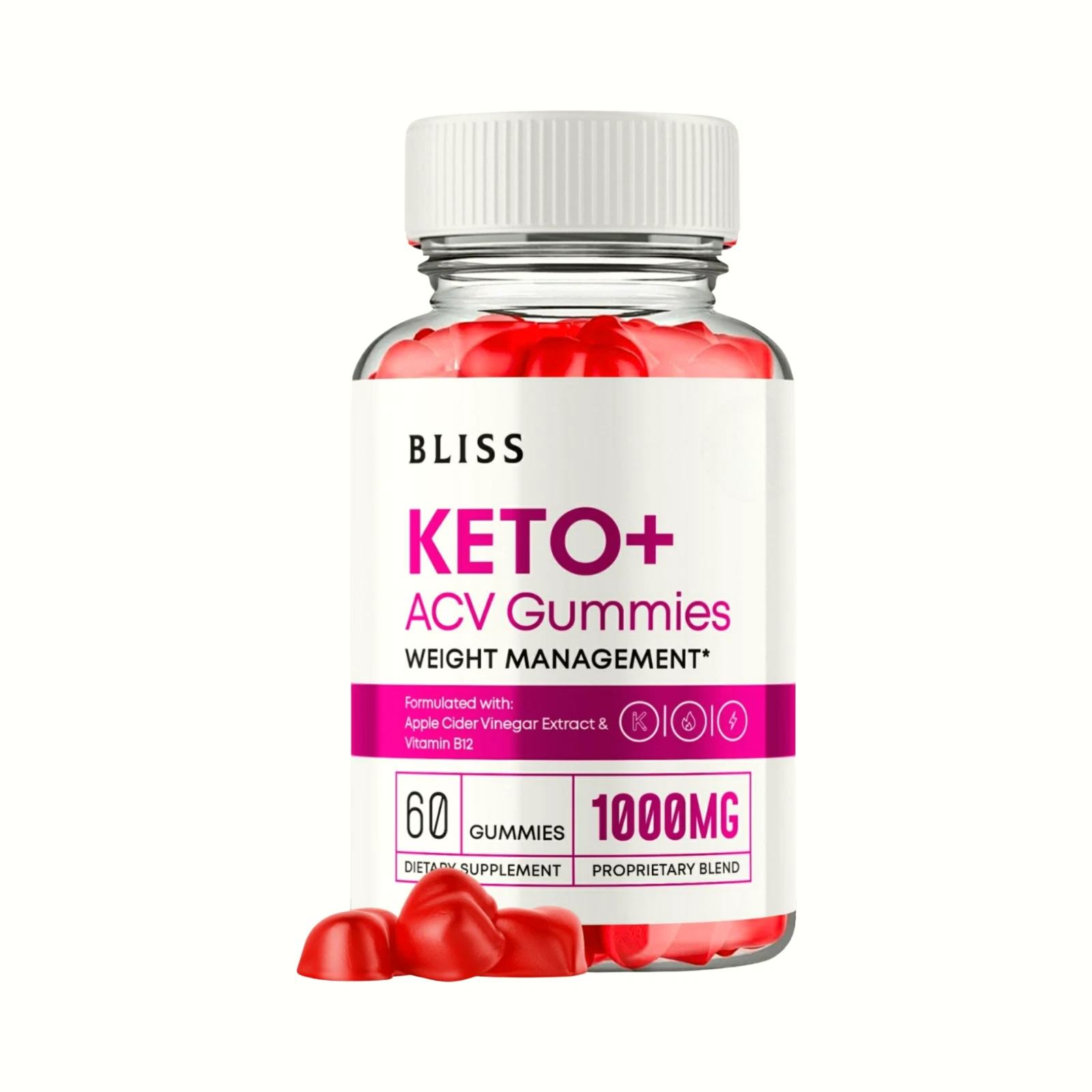 Bliss Keto Gummies, Bliss Keto ACV Gummies Weight Loss (60 Gummies)