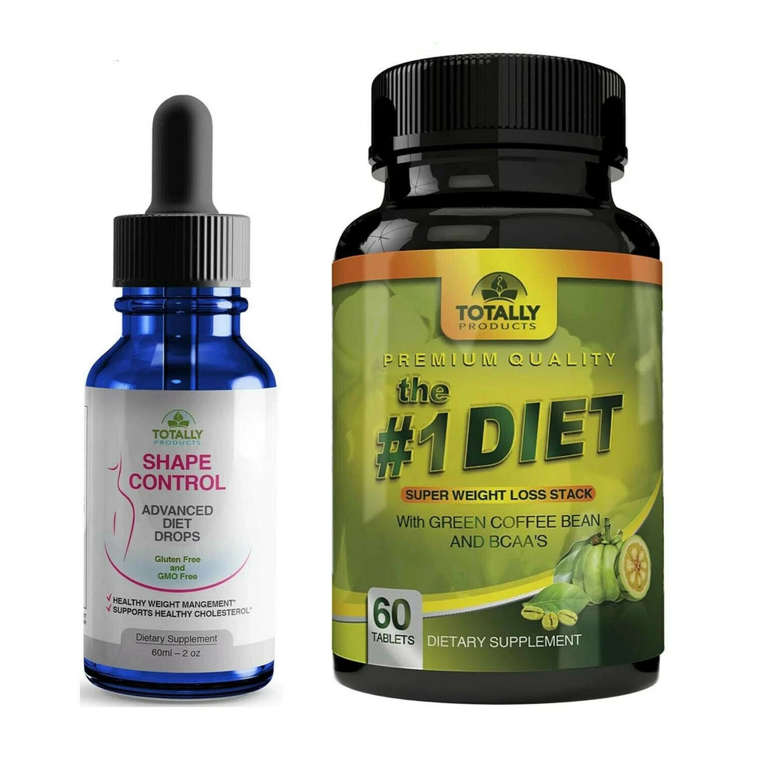 Shapr Control Diet Drops & Green Coffee Bean Weight Loss Fat Burn Capsules Combo