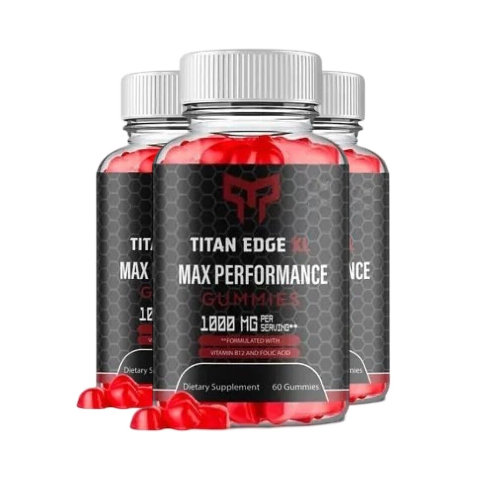 3-Pack Titan Edge XL Gummies TitanEdge XL Maximum Strength Gummies - 180 Gummies