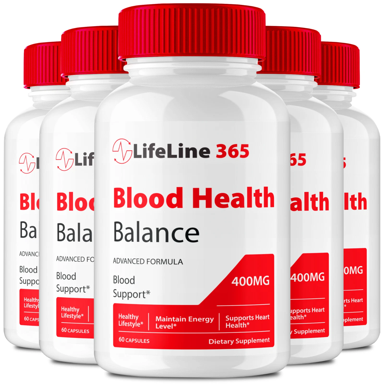 (5 Pack) Lifeline 365 Blood Health Balance, Life Line 365 Blood Sugar Support
