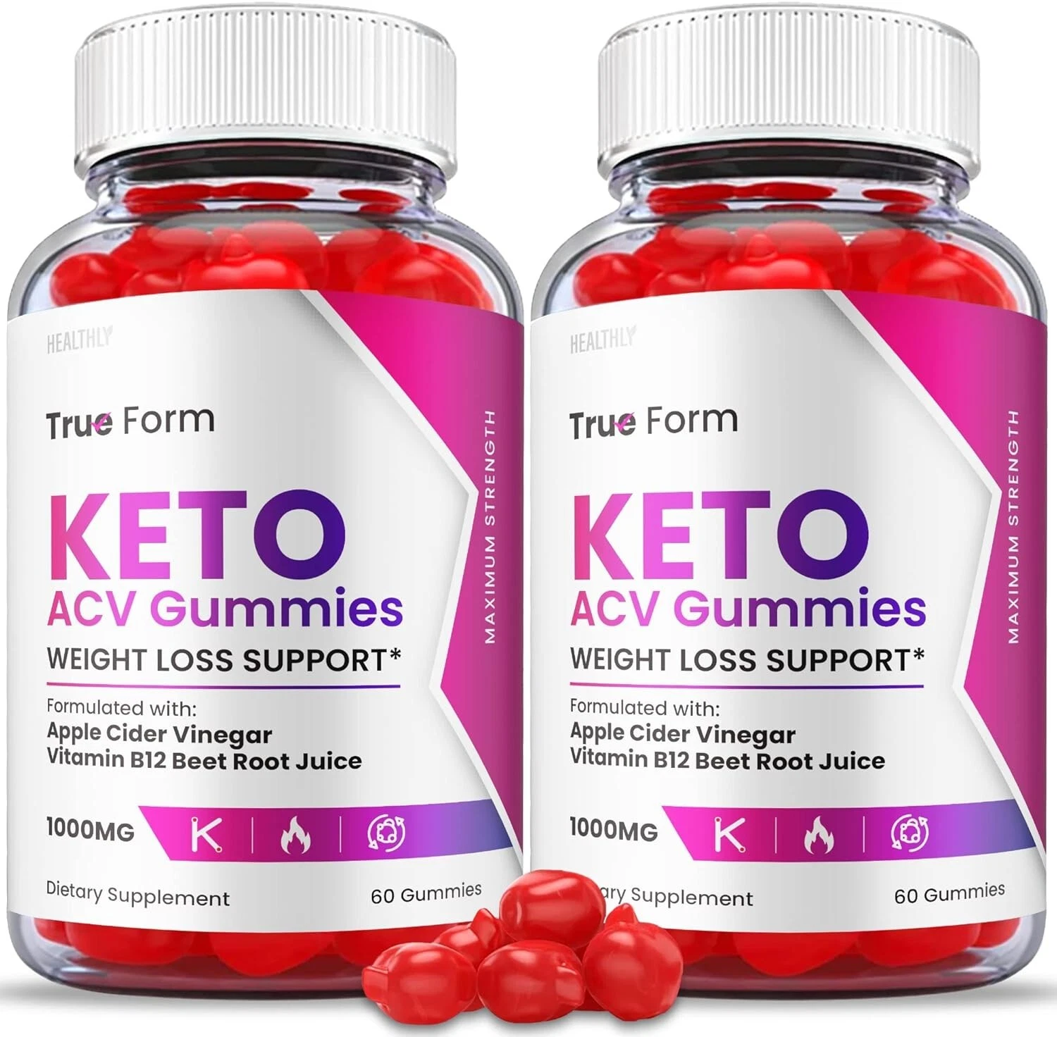 2 PK! SLIMMING Gummies Weight Loss 2 Month Supply! - Diet