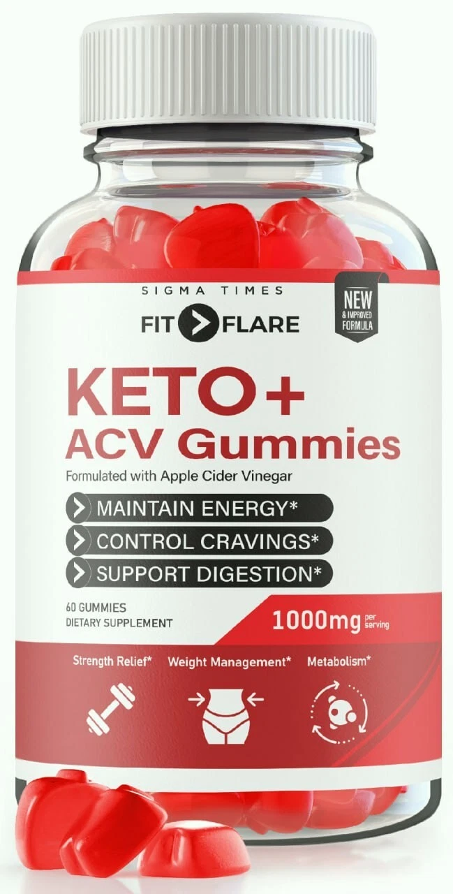 Fit Flare Keto + ACV Wellness Support Gummies for Advanced Weight Loss 60ct