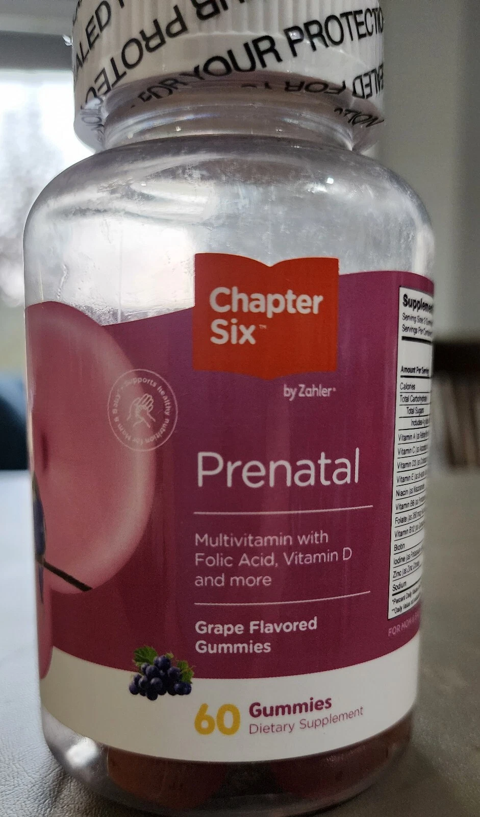 LOT OF TWO Womens Prenatal Gummies Grape Flavor Vitamins (120 Count total)