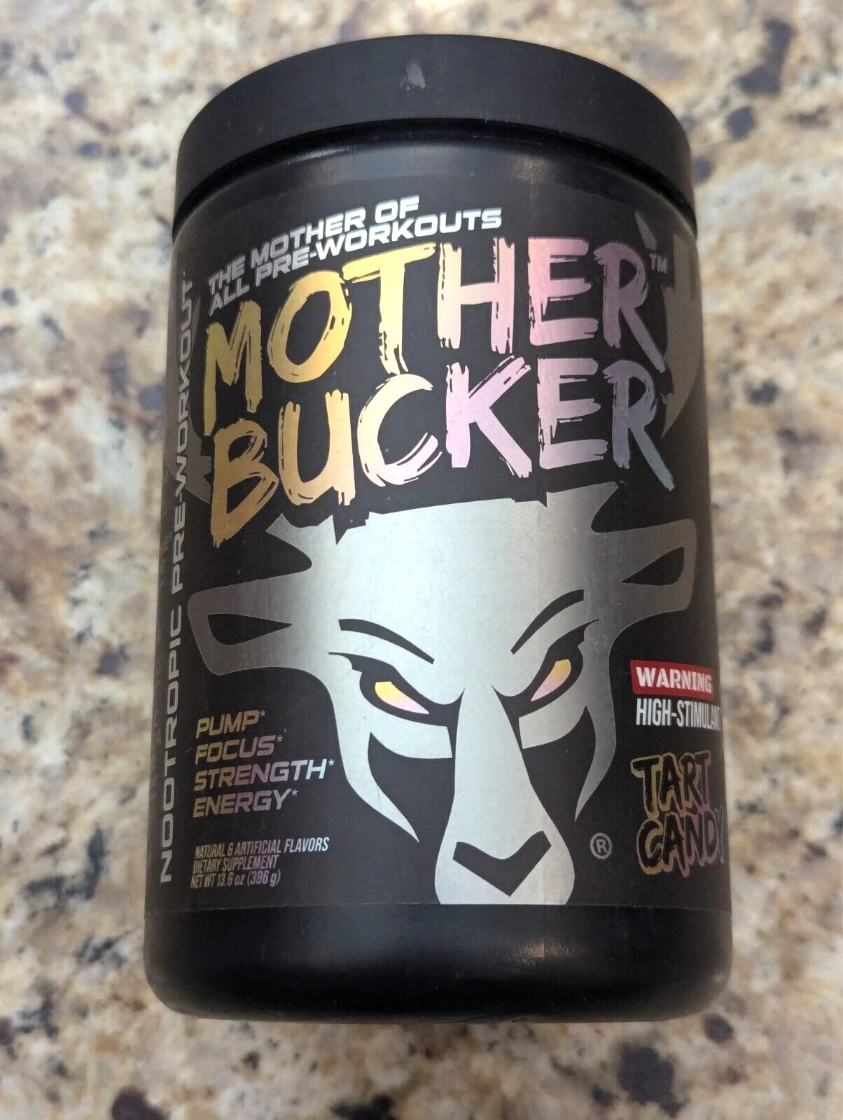 Bucked Up Mother Bucker Nootropic Pre-Workout Tart Candy 13.6 oz