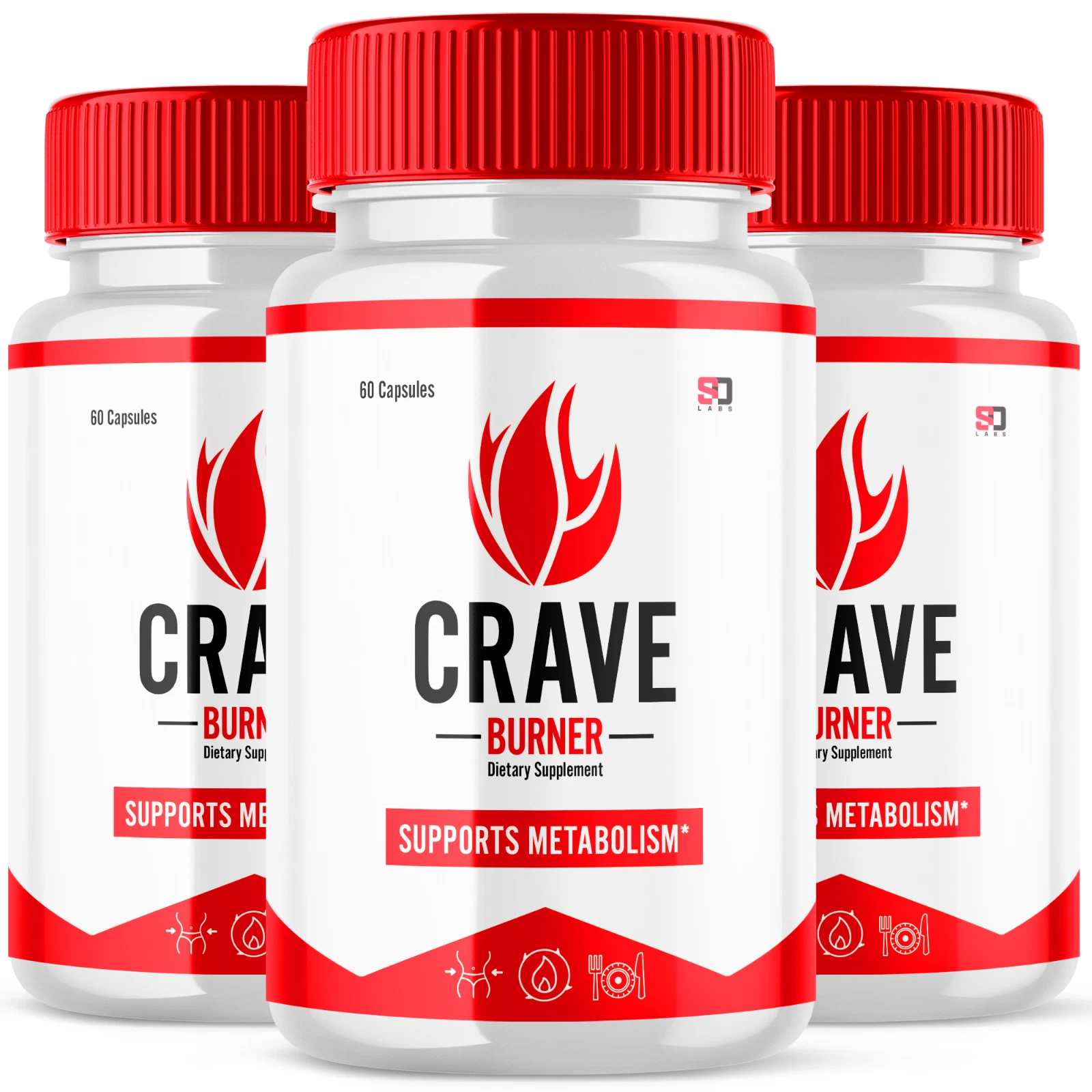 Crave Burner Advanced Weight Management Formula Supports Metabolism (3 Pack)
