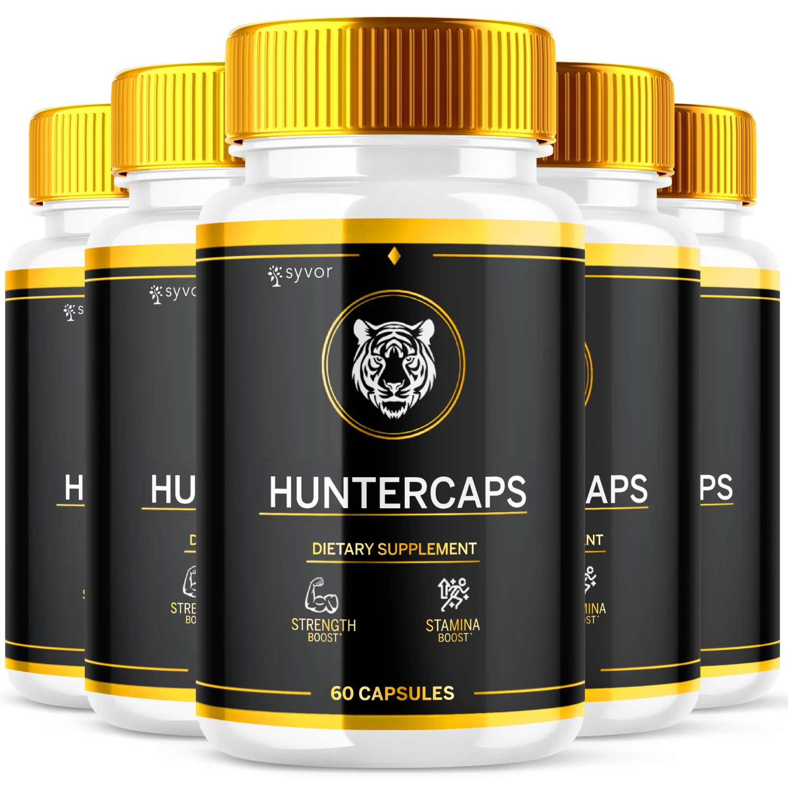 Huntercaps Advanced Supplement Pills for Men with Natural Ingredients 300 Caps