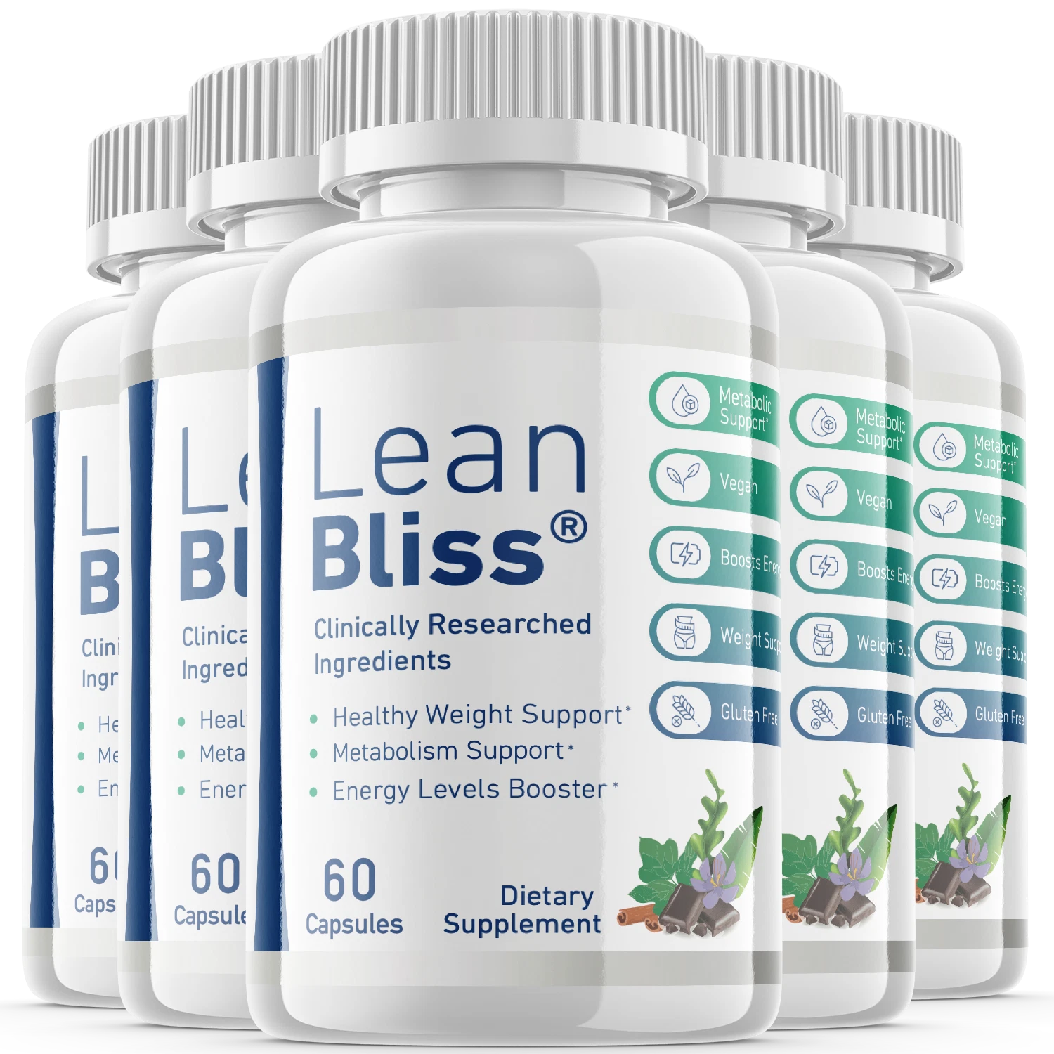 Lean Bliss Capsules - Lean Bliss Supplement For Weight Loss OFFICIAL - 5 Pack