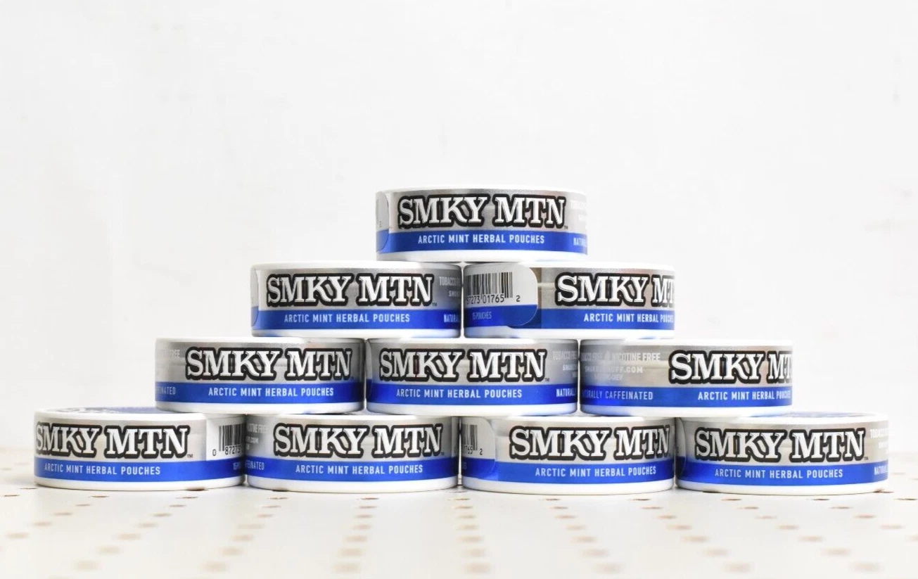 Lote de 10 paquetes de hierbas sin tabaco y nicotina Smokey Mountain - Arctic Mint
