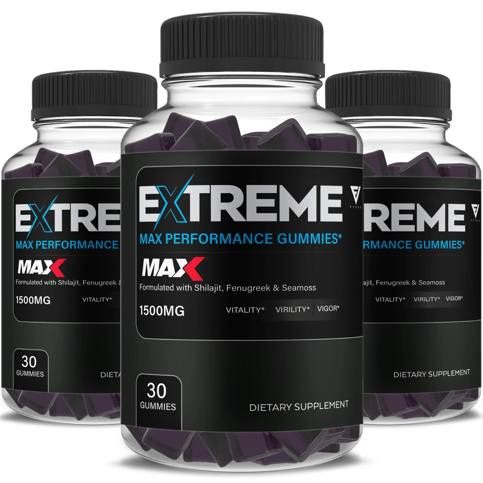 (3 Pack) Extreme Max Performance Gummies ExtremeMax Supplement (3 Month Supply)