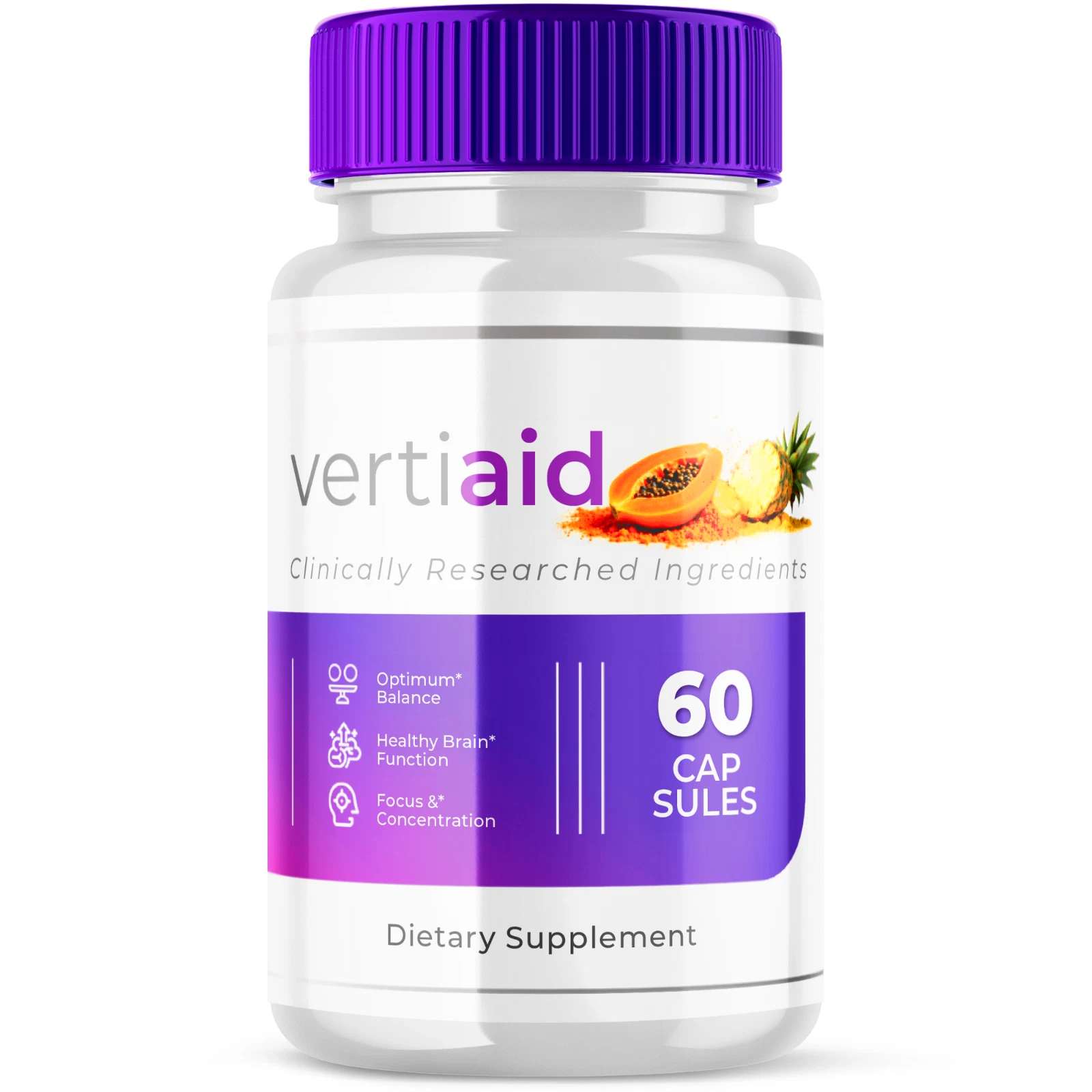 Vertiaid Advanced Nootropic Formula Supplement Brain Health Support 60 Capsules