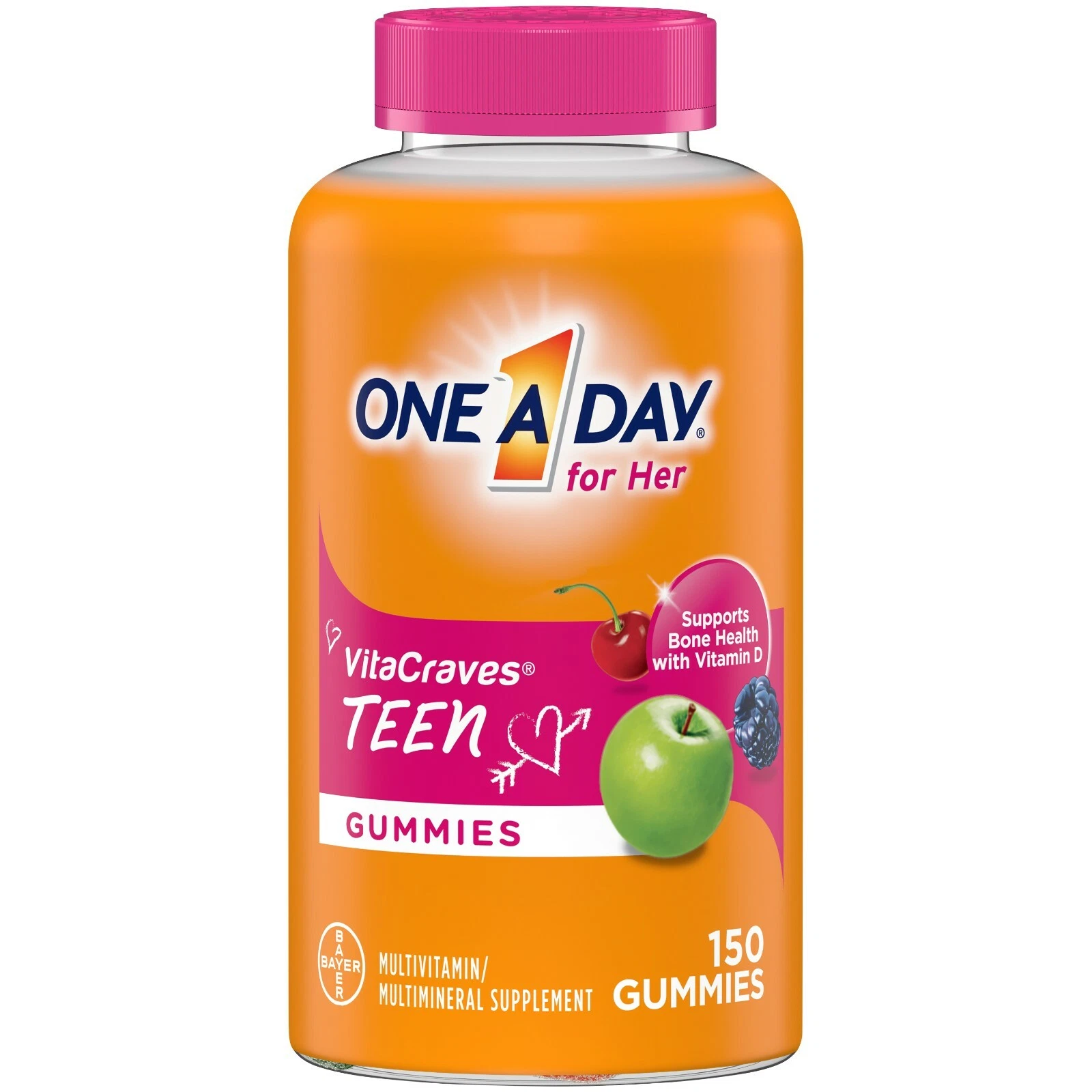 One A Day For Her Teen Multivitamin Gummies, 150 Ct