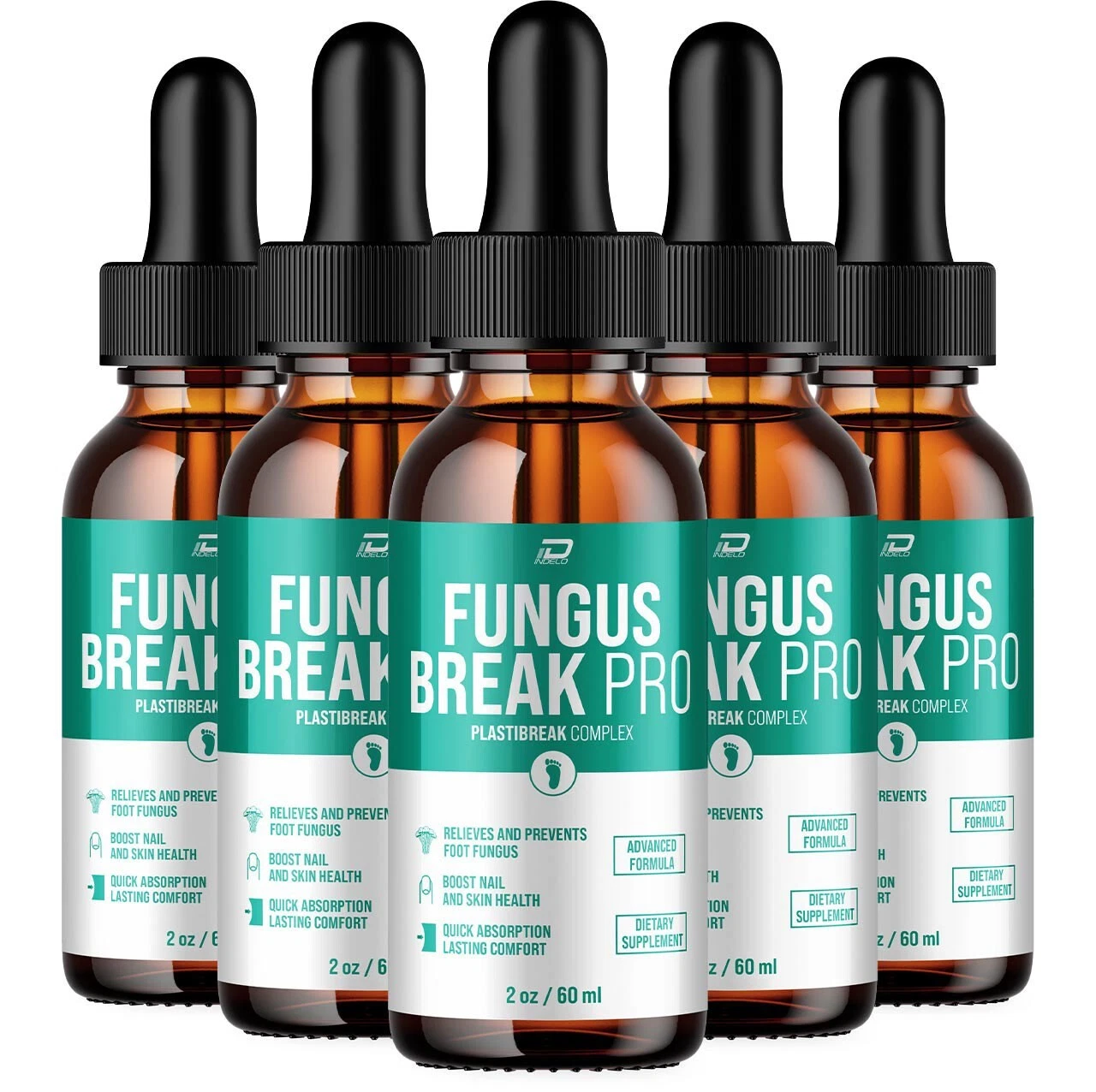 (5 Pack) Fungus Break Pro Drops - FungusBreak Pro Nail and Skin Support Formula