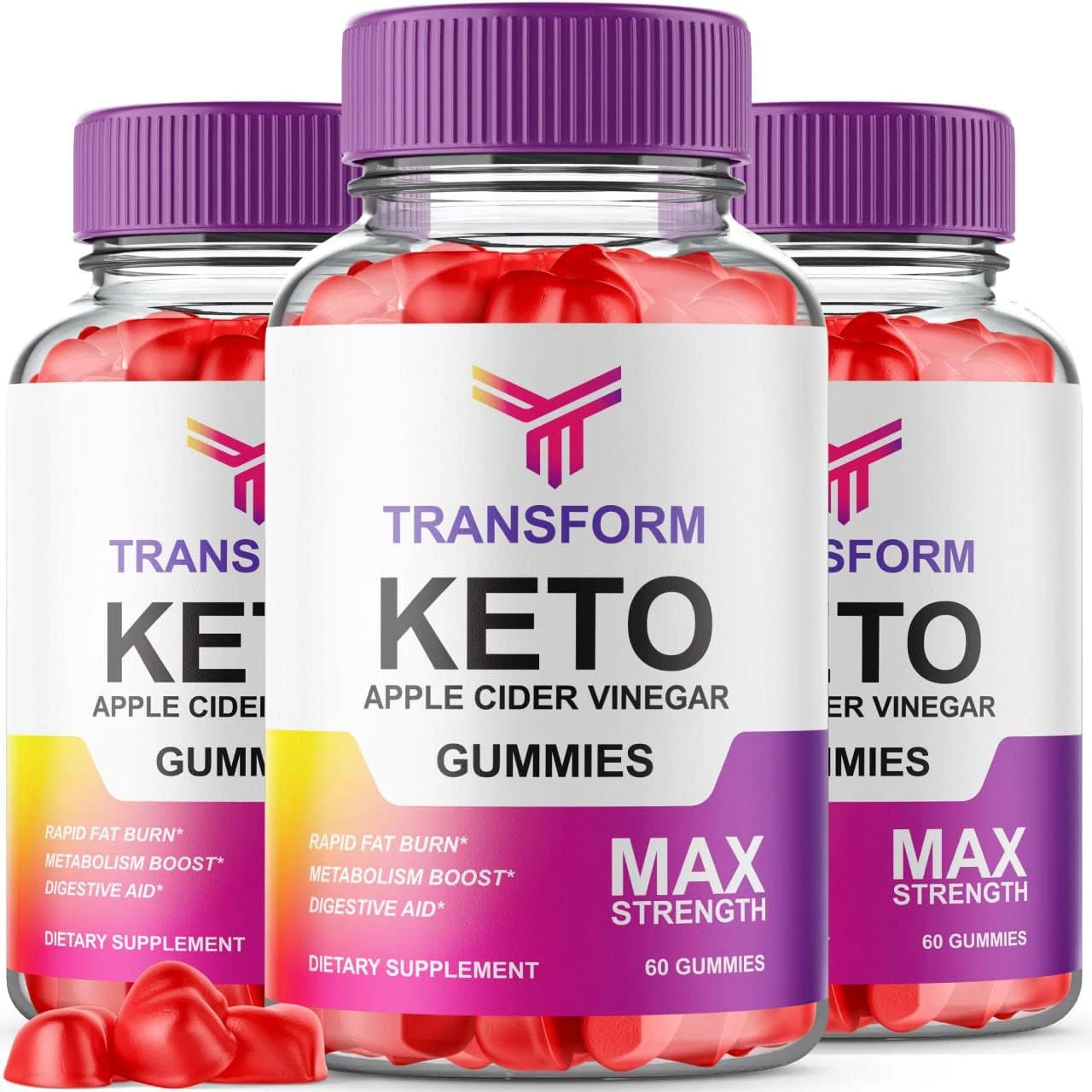 Transform Keto ACV - Transform Keto Gummies Weight Loss - 180 Gummies (3 Pack)
